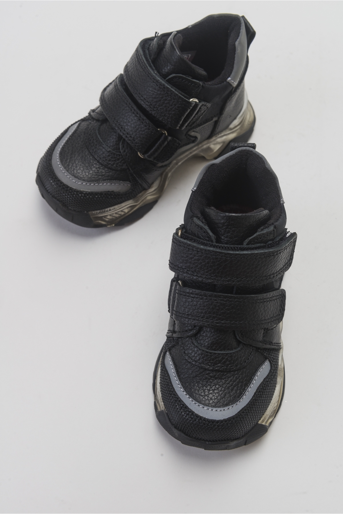 Erkek Çocuk Siyah Hakiki Deri Çocuk Bot - Görsel 4