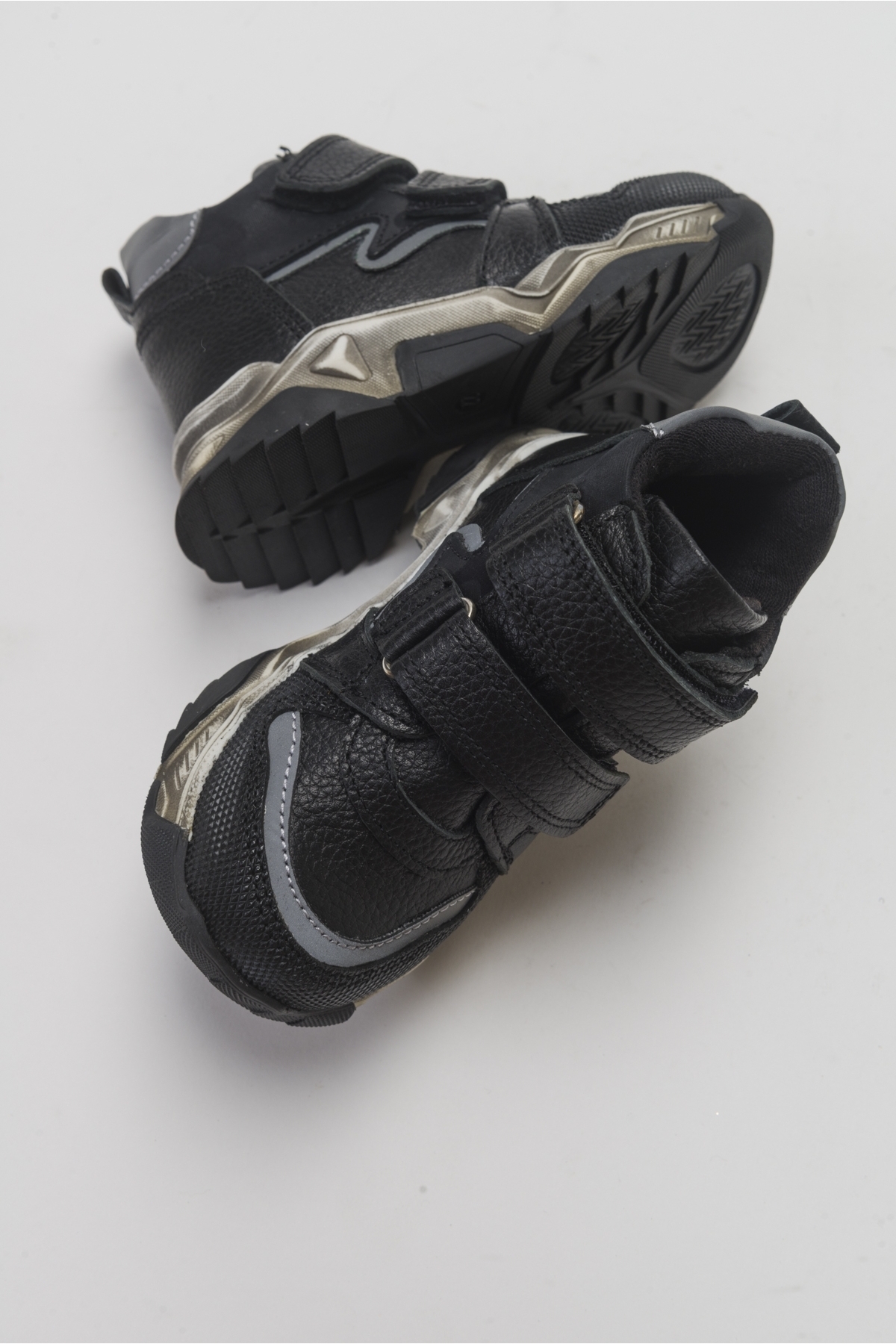 Erkek Çocuk Siyah Hakiki Deri Çocuk Bot - Görsel 5