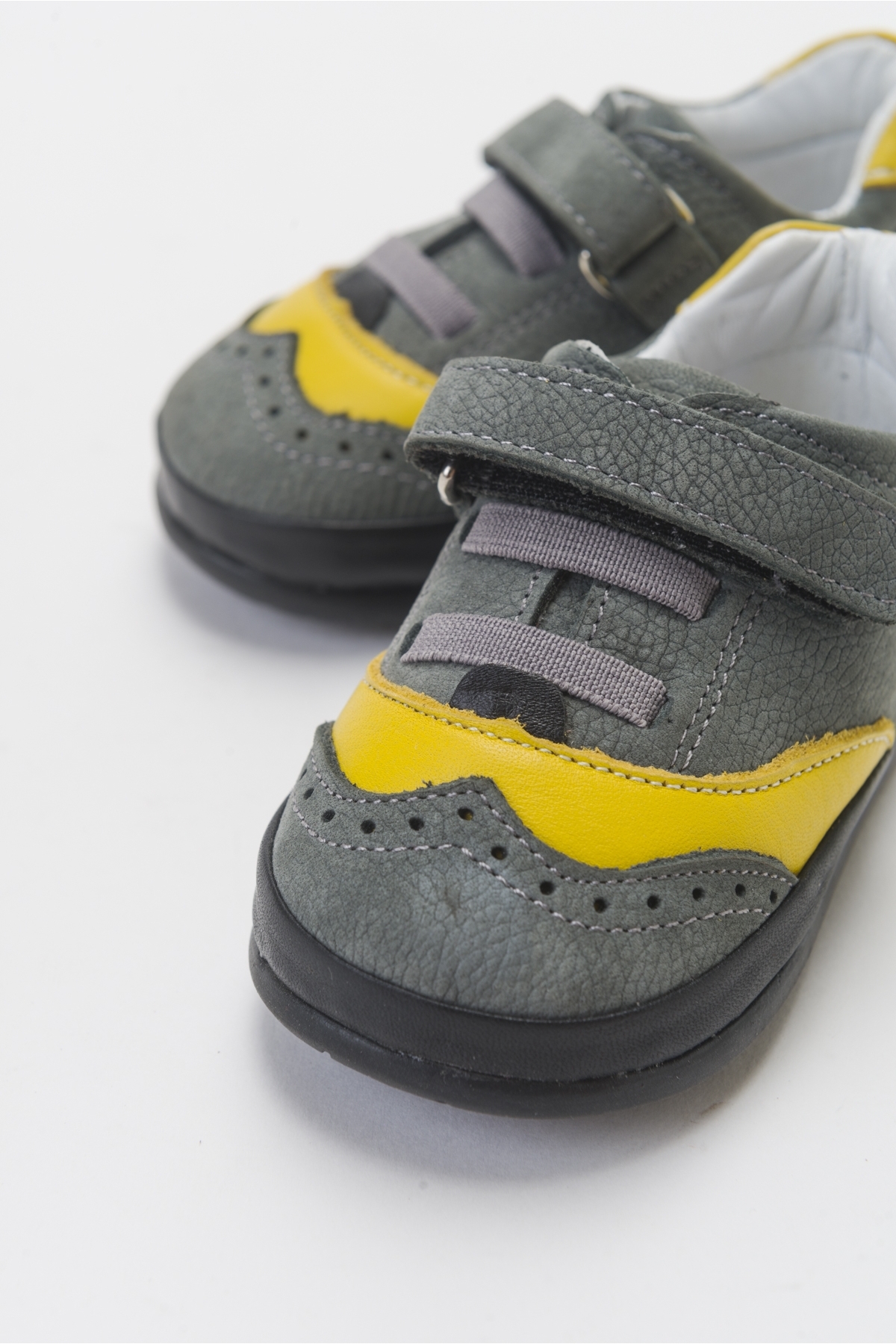 Erkek Çocuk Gri Hakiki Deri İlk Adım Günlük Ayakkabı - Görsel 3