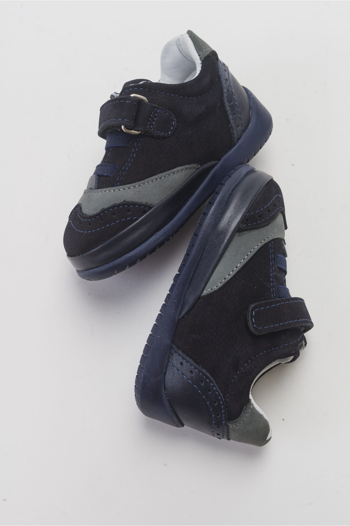 Erkek Çocuk Lacivert Hakiki Deri İlk Adım Günlük Ayakkabı - Görsel 4