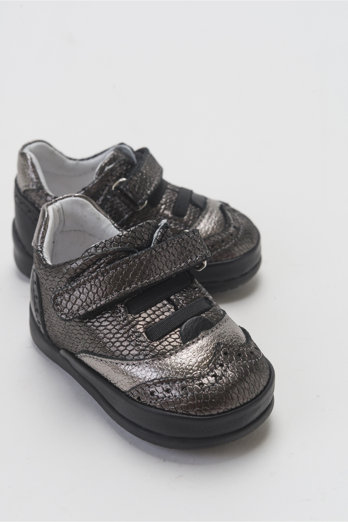 Kız Çocuk Siyah Hakiki Deri İlk Adım Günlük Ayakkabı - Görsel 2