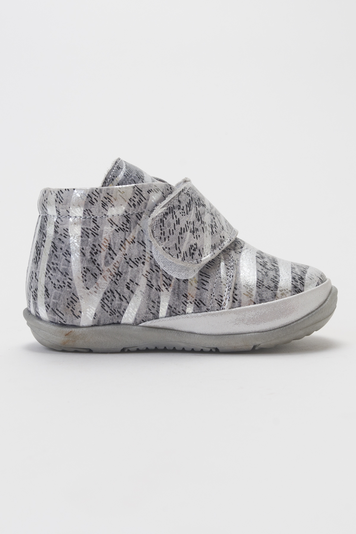 Kız Çocuk Gümüş Hakiki Deri İlk Adım Günlük Ayakkabı - Görsel 6