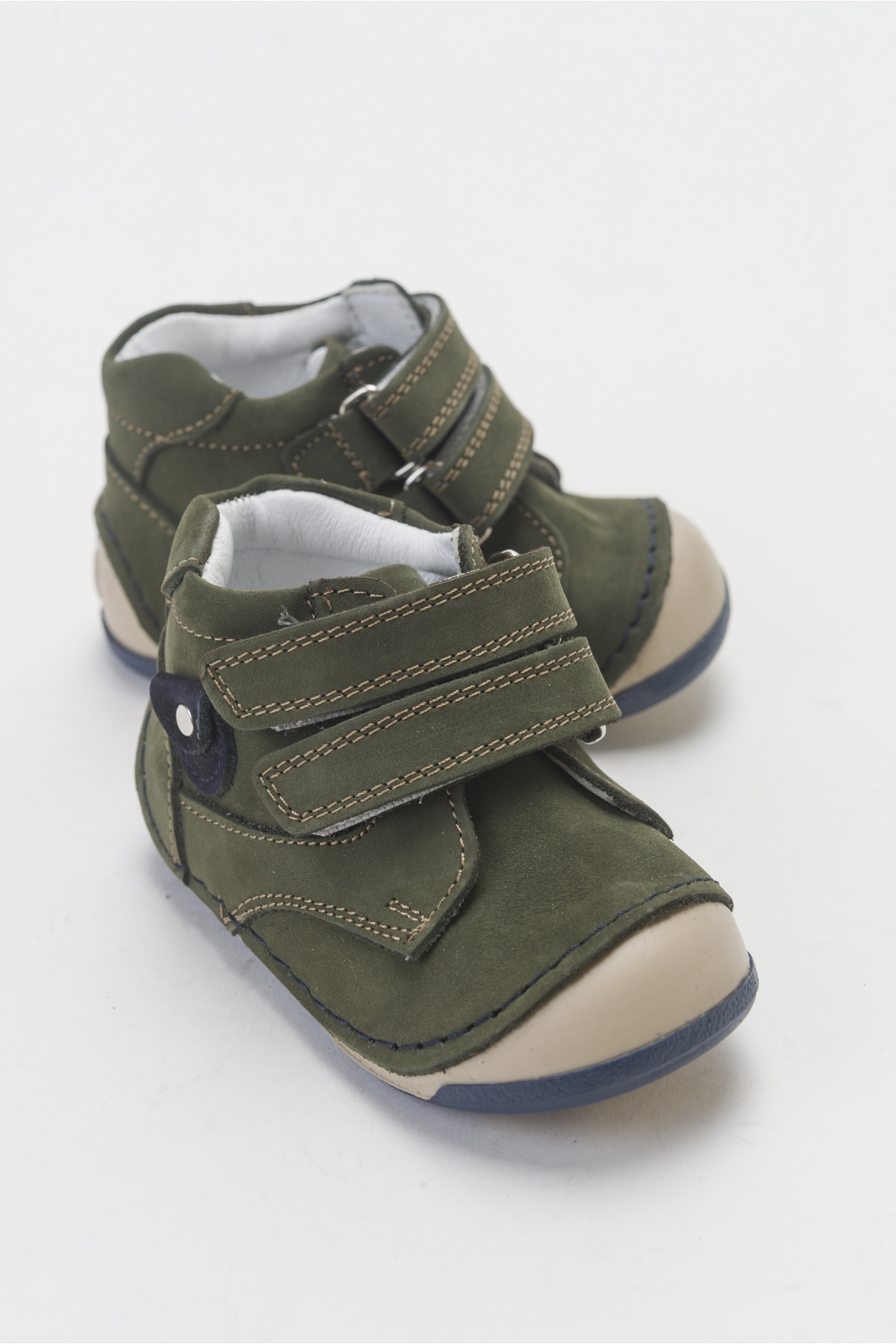 Erkek Çocuk Haki Hakiki Deri İlk Adım Bot - Görsel 2