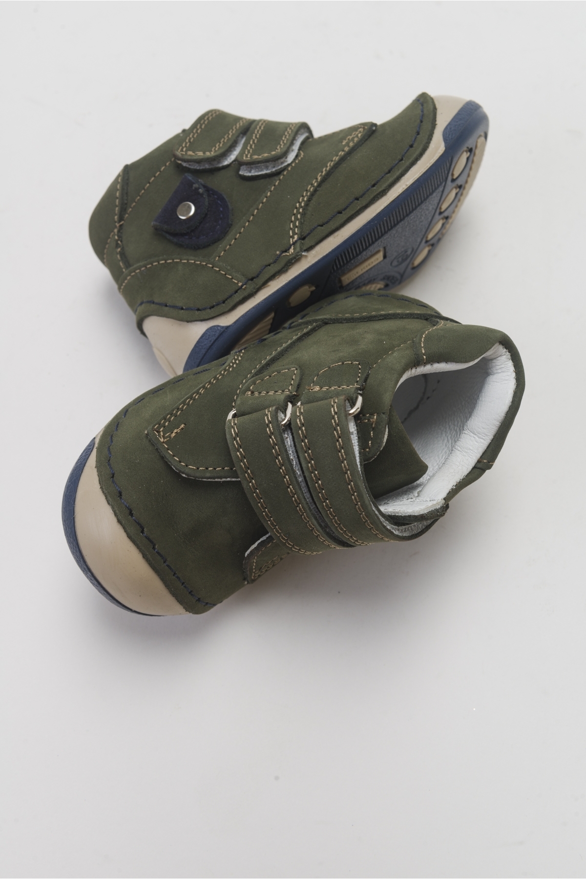 Erkek Çocuk Haki Hakiki Deri İlk Adım Bot - Görsel 4