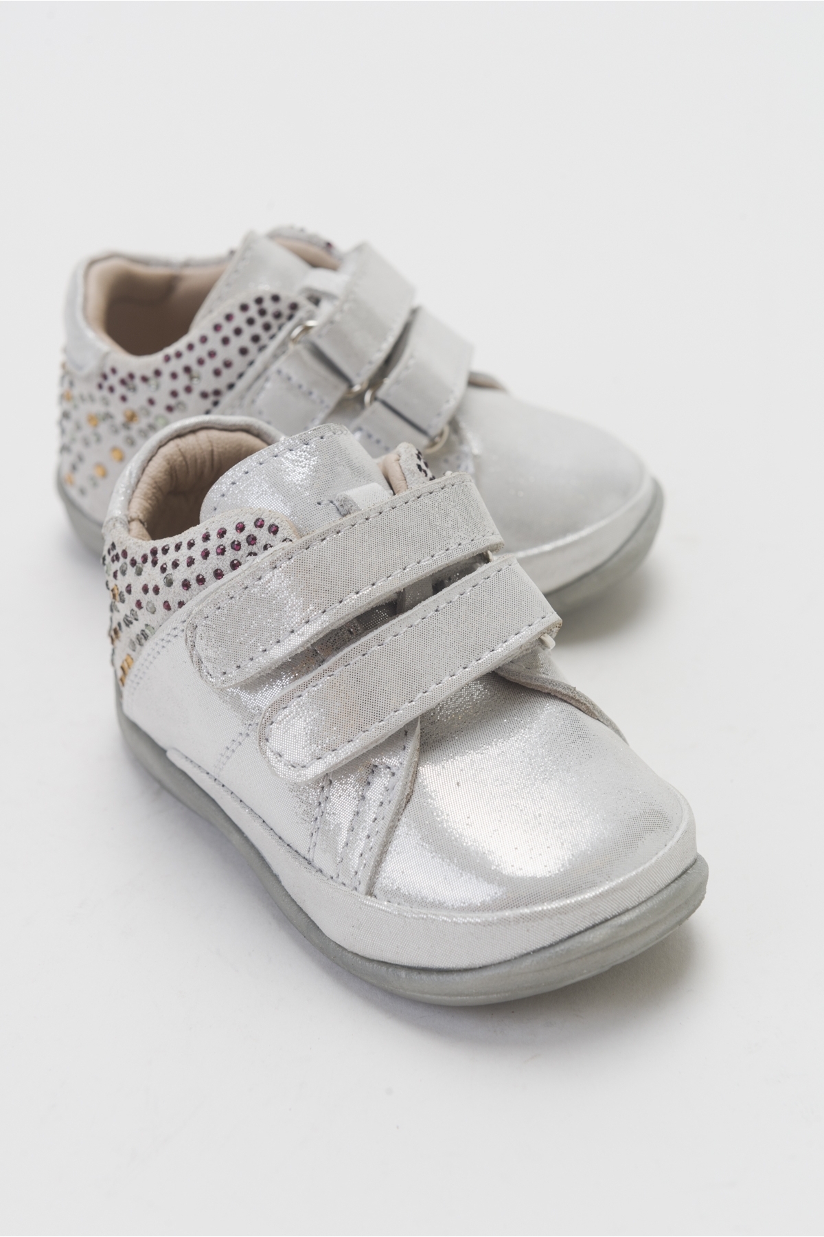 Kız Çocuk Gümüş Hakiki Deri Günlük Çocuk Ayakkabı - Görsel 2