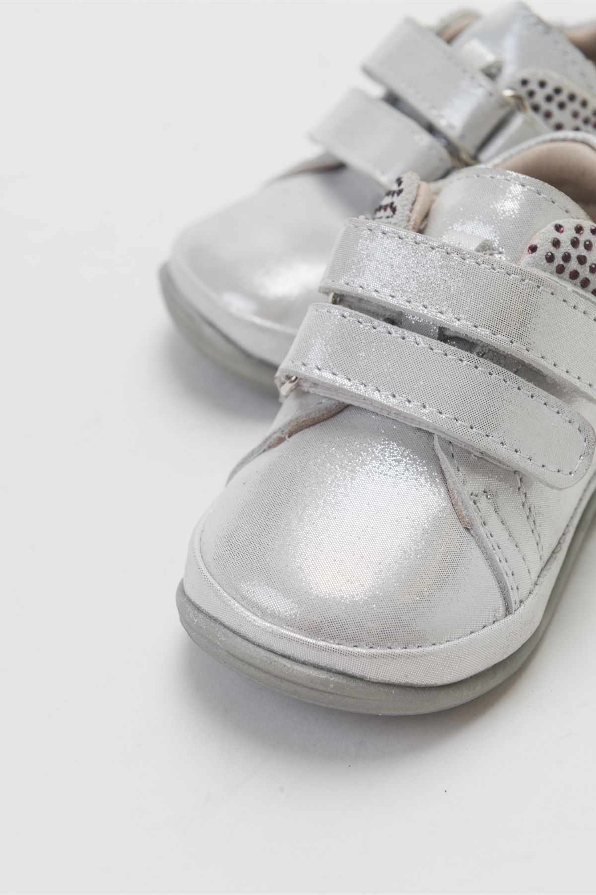 Kız Çocuk Gümüş Hakiki Deri Günlük Çocuk Ayakkabı - Görsel 3