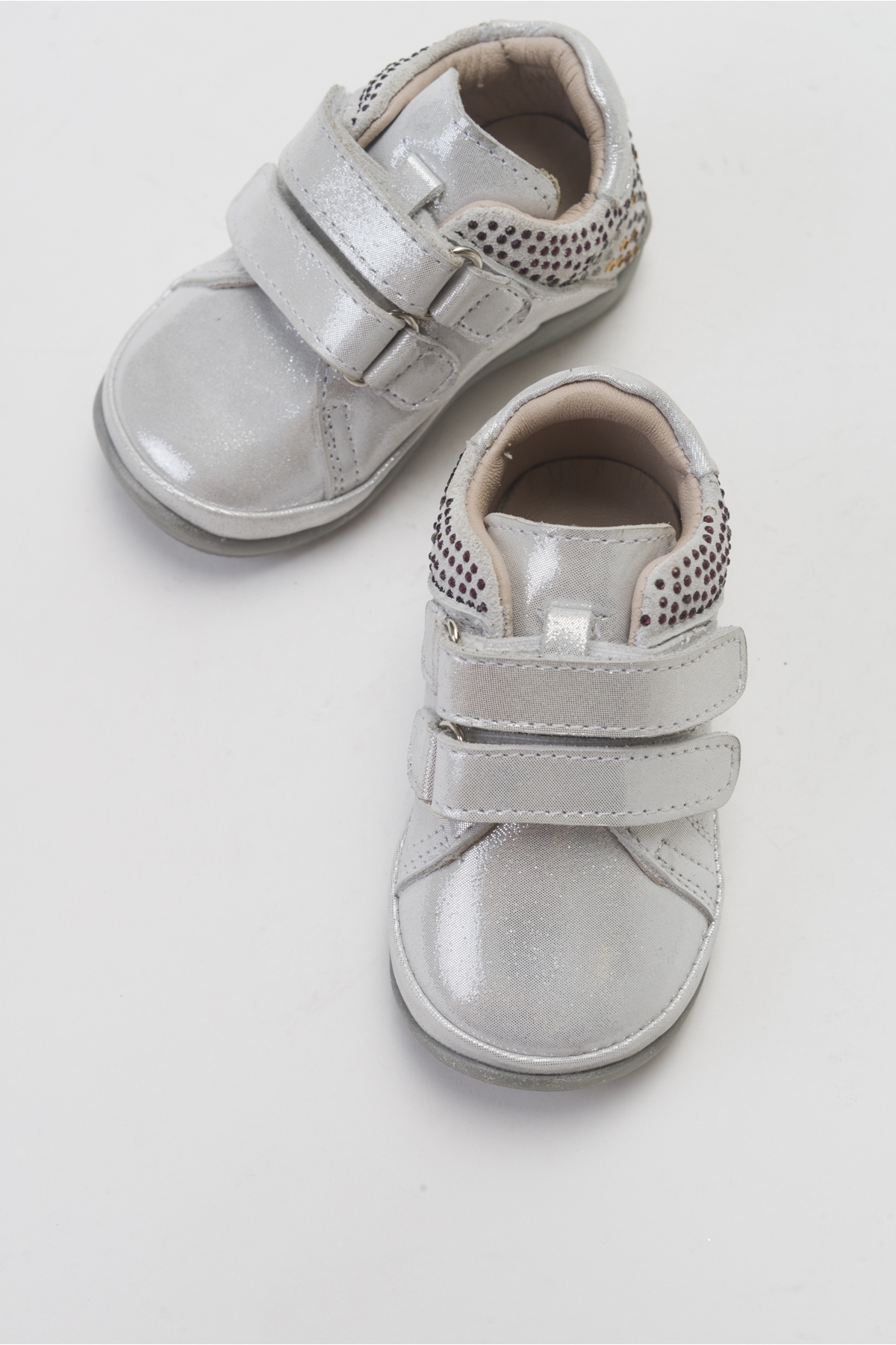 Kız Çocuk Gümüş Hakiki Deri Günlük Çocuk Ayakkabı - Görsel 4