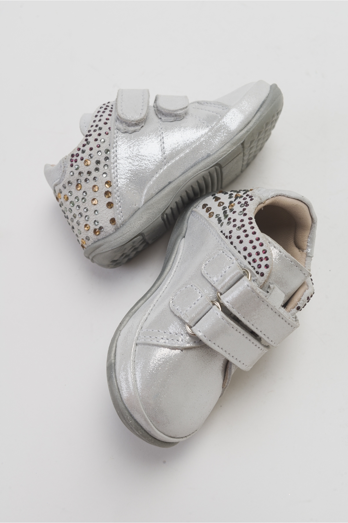 Kız Çocuk Gümüş Hakiki Deri Günlük Çocuk Ayakkabı - Görsel 5