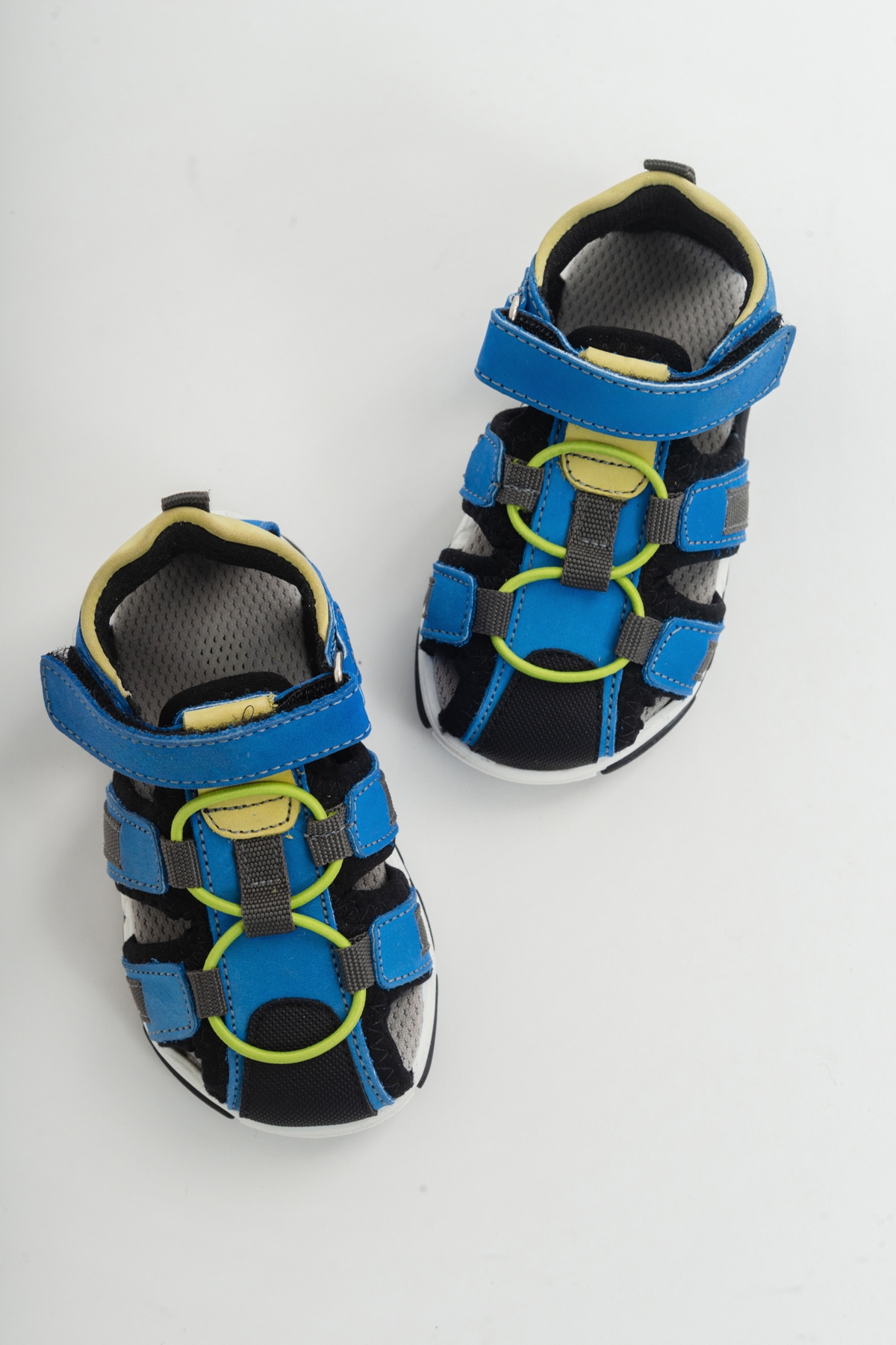 Unisex Çocuk Sax Mavi Deri Ortopedik Outdoor Çocuk Sandalet - Görsel 4