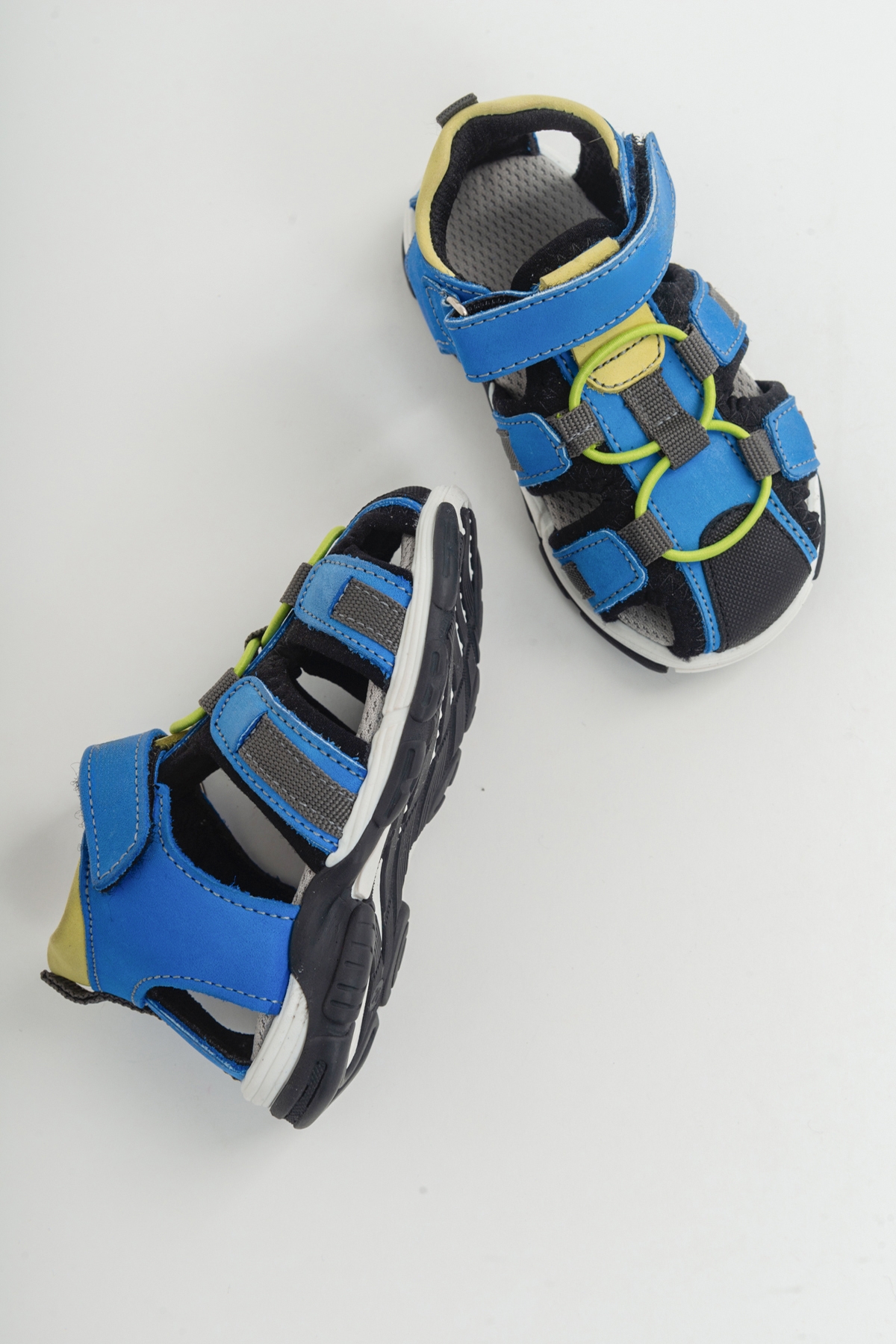 Unisex Çocuk Sax Mavi Deri Ortopedik Outdoor Çocuk Sandalet - Görsel 5