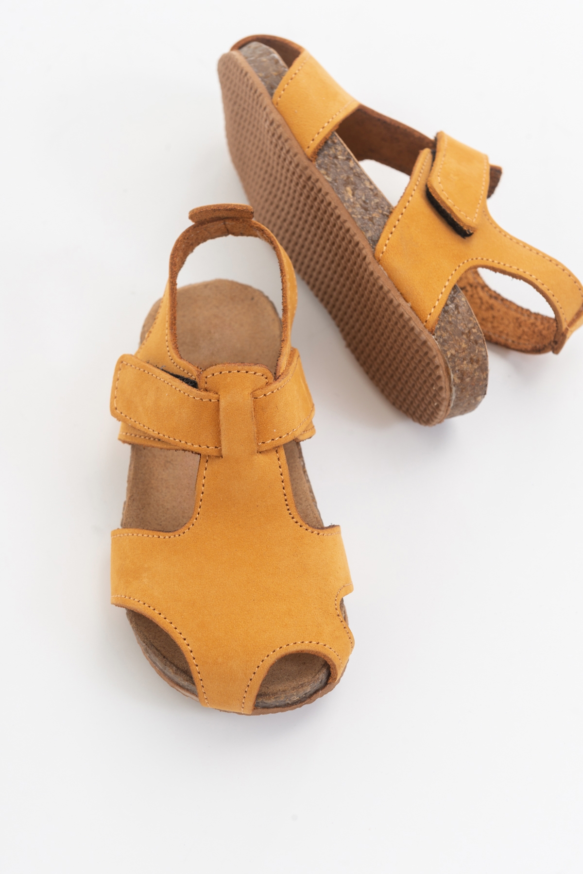 Unisex Çocuk Cat Deri Ortopedik Destekli Çocuk Sandalet - Görsel 5