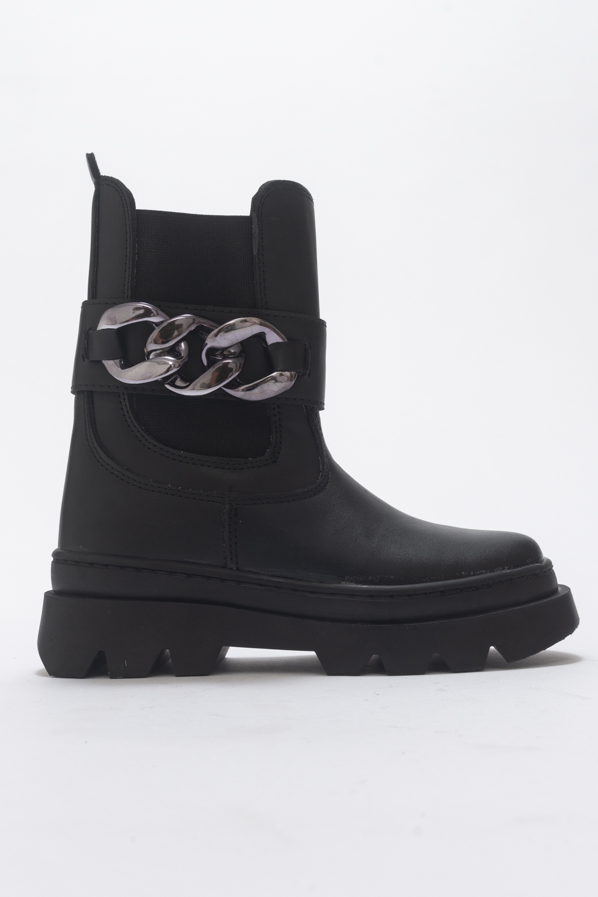 Kız Çocuk Siyah Suni Deri Anatomik Günlük Bot - Görsel 6