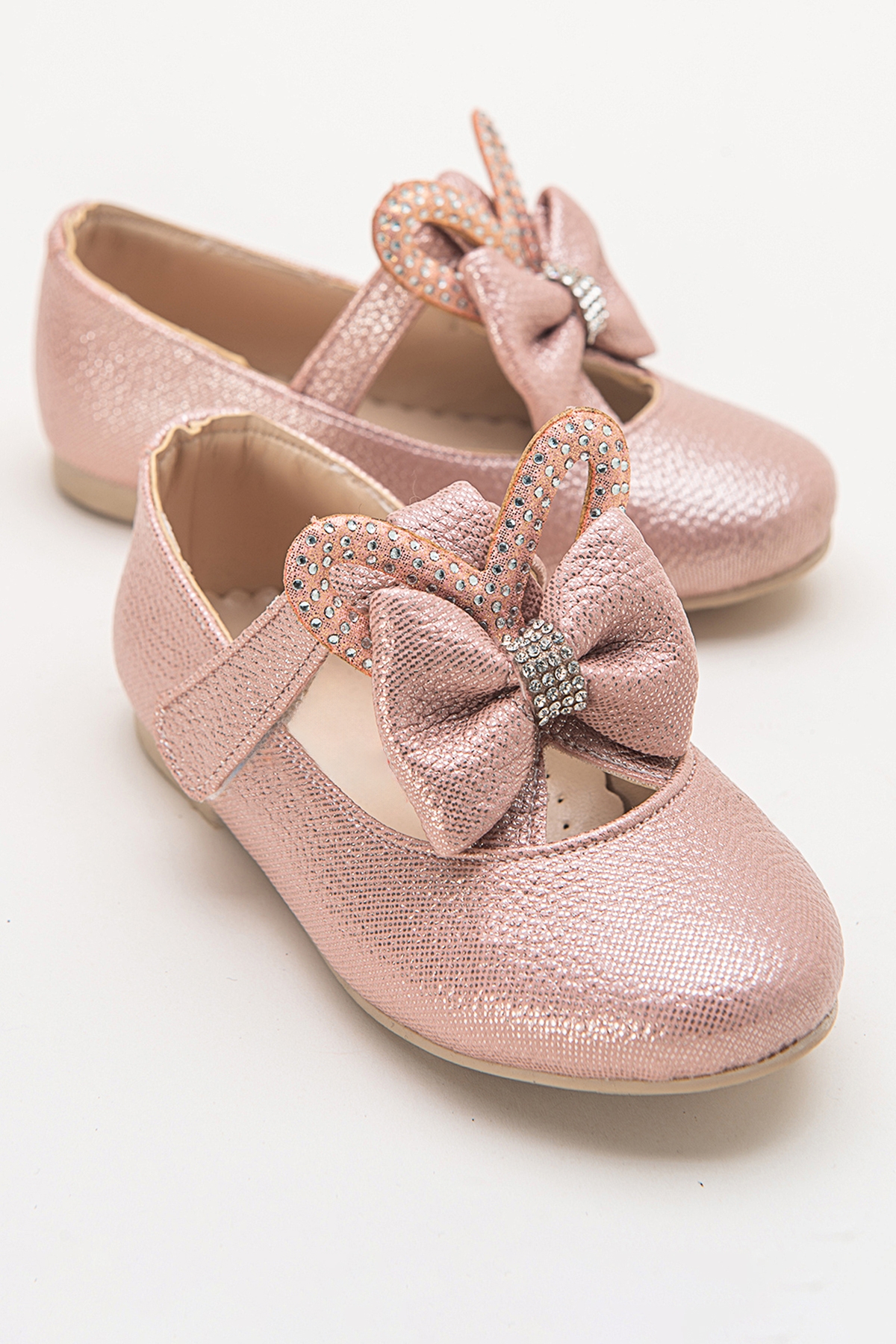 Kız Çocuk Pudra Fashion Babet - Görsel 2