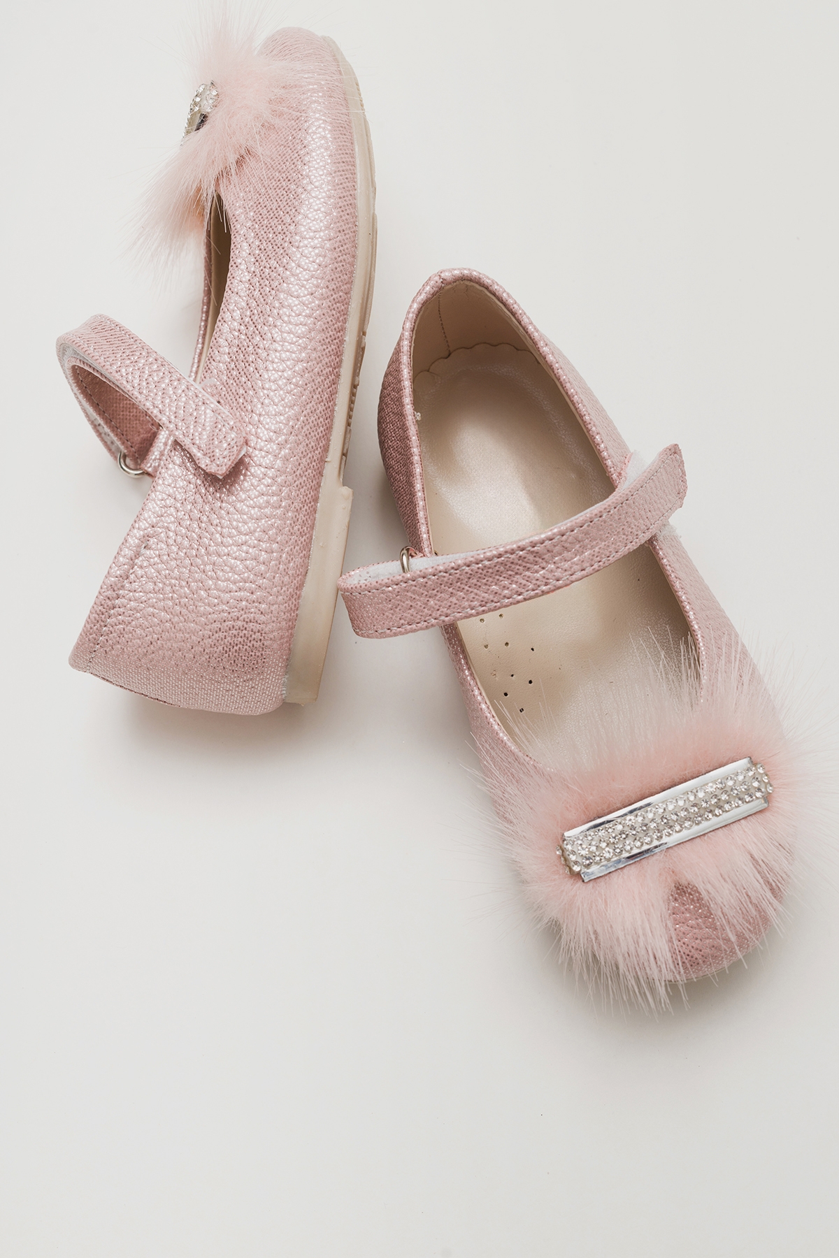 Kız Çocuk Pudra Fashion Babet - Görsel 5