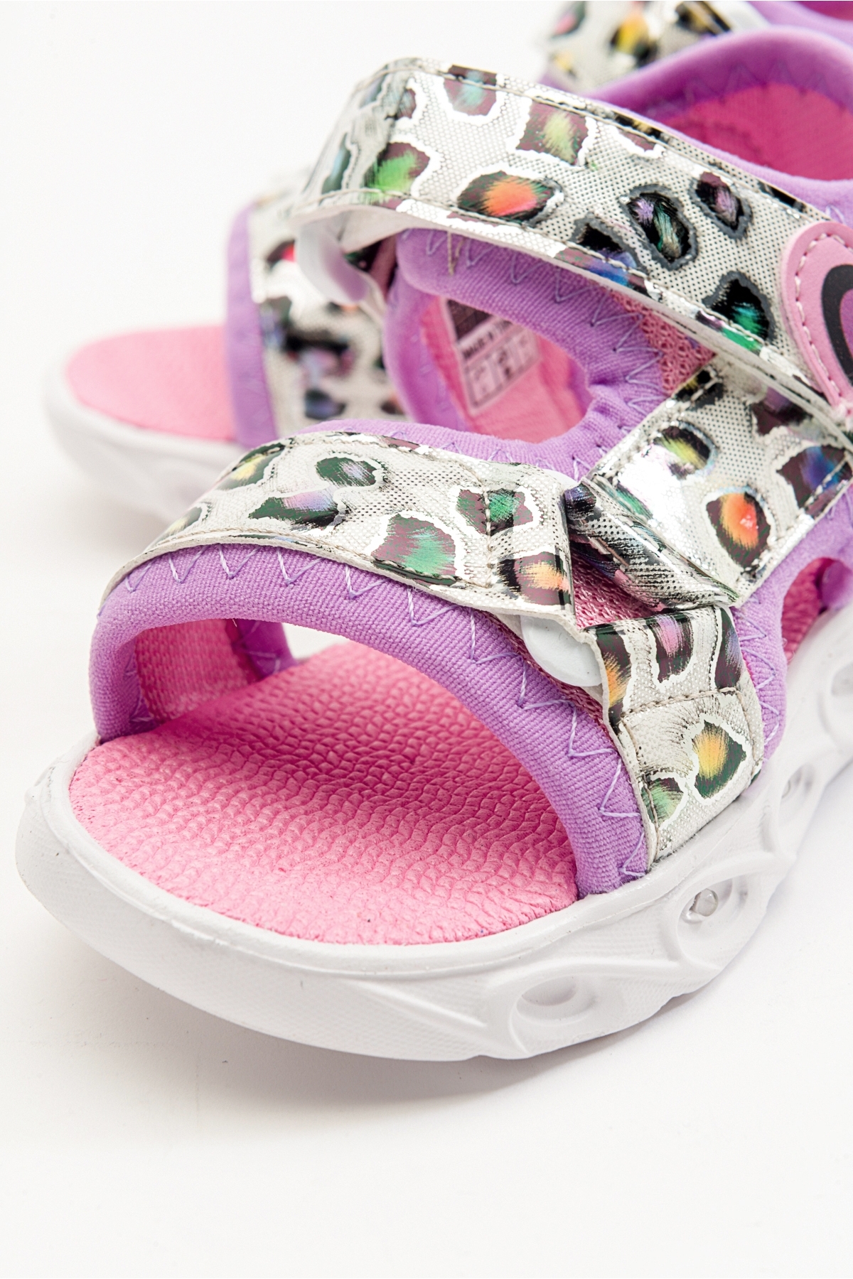 Kız Çocuk Pembe Işıklı Anatomik Hafif Spor Sandalet - Görsel 3