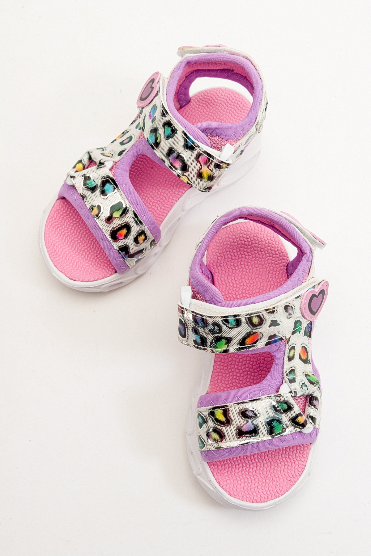 Kız Çocuk Pembe Işıklı Anatomik Hafif Spor Sandalet - Görsel 4