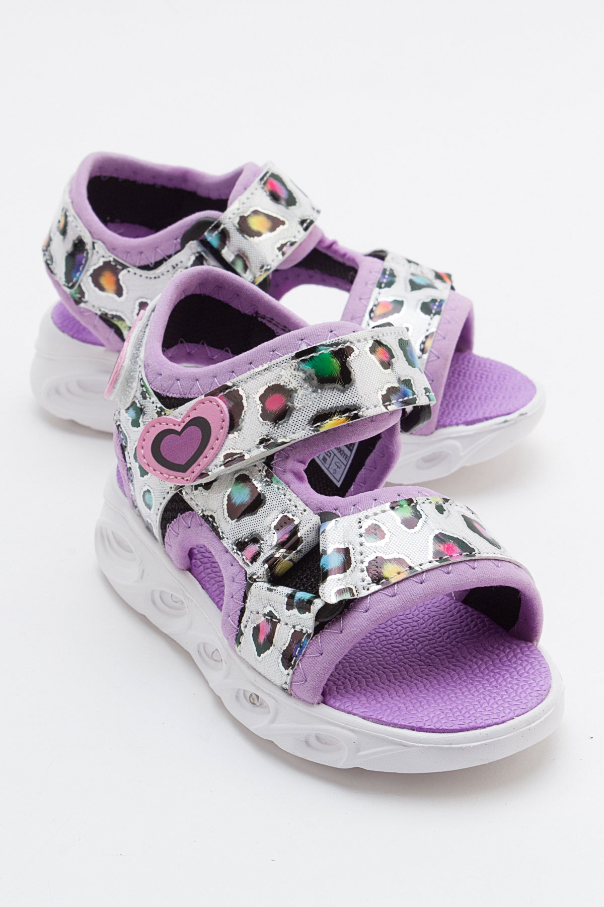 Kız Çocuk Lila Işıklı Anatomik Hafif Spor Sandalet - Görsel 2