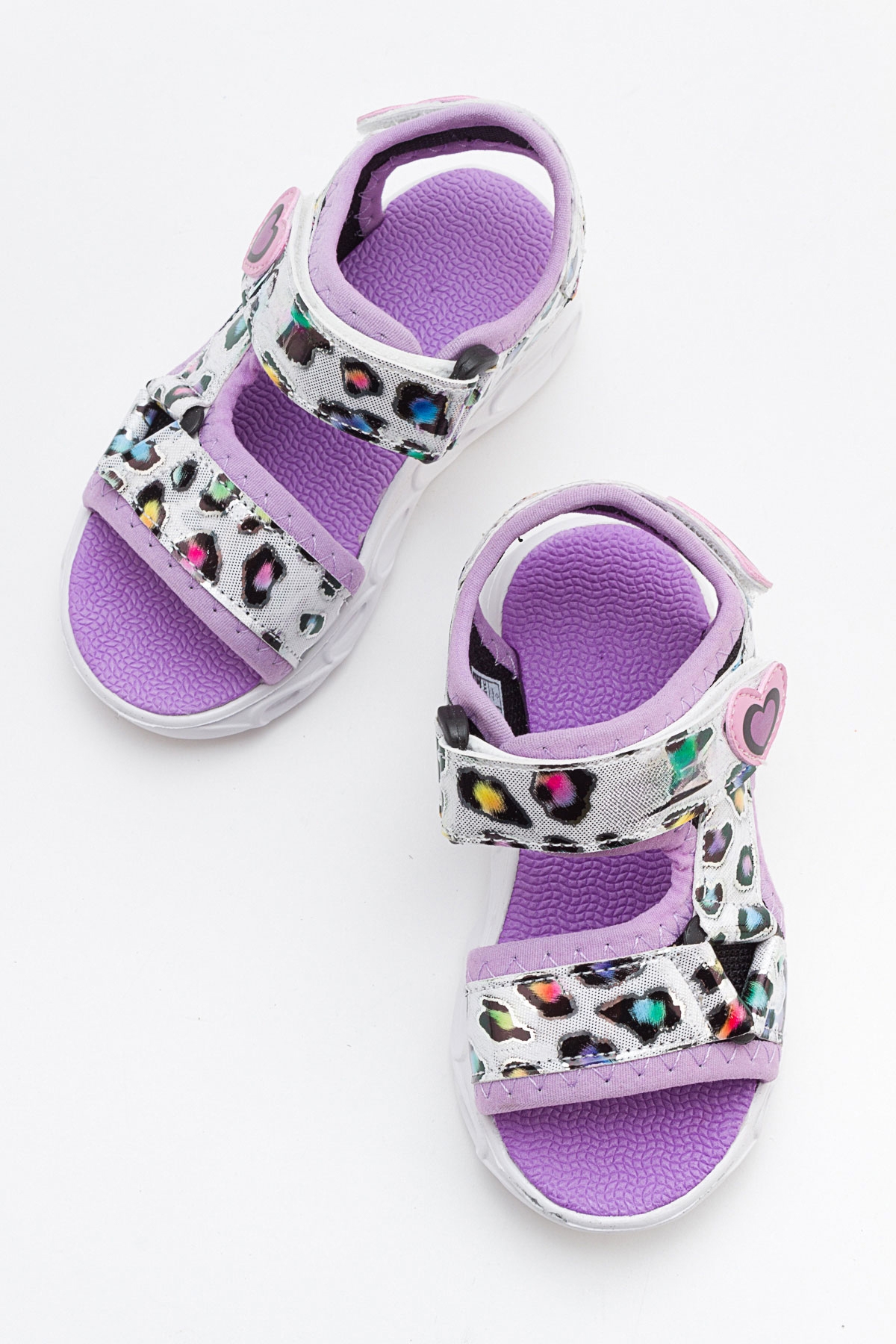 Kız Çocuk Lila Işıklı Anatomik Hafif Spor Sandalet - Görsel 4