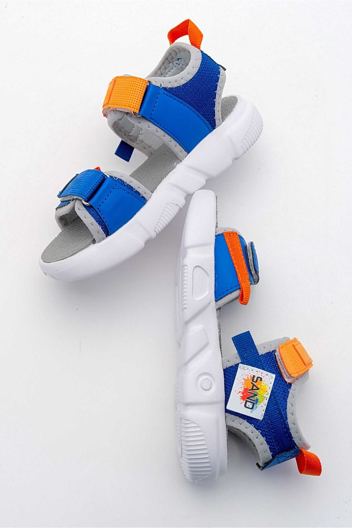 Erkek Çocuk Saks Mavi Anatomik Hafif Spor Sandalet - Görsel 5