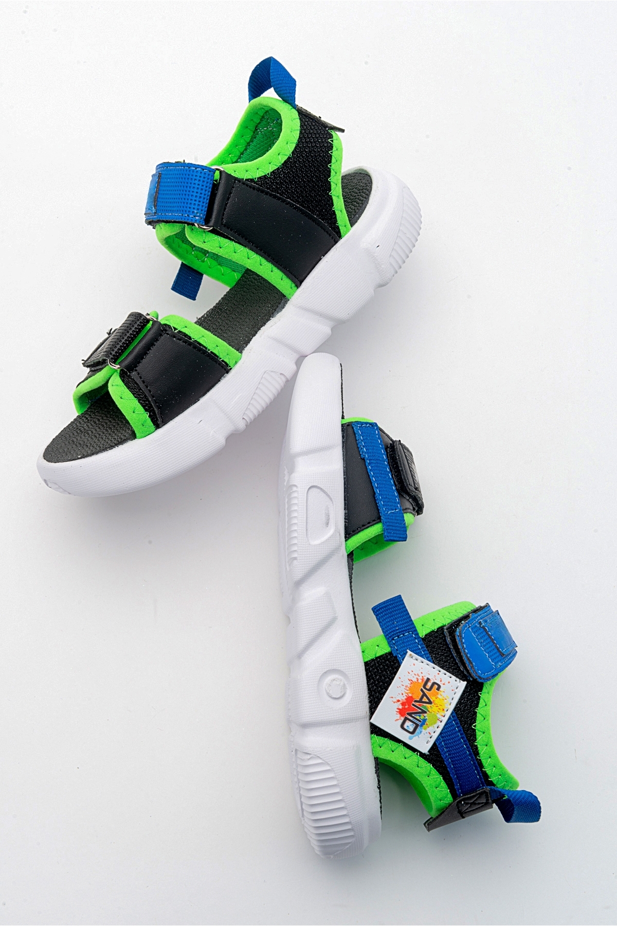 Erkek Çocuk Siyah Anatomik Hafif Spor Sandalet - Görsel 5