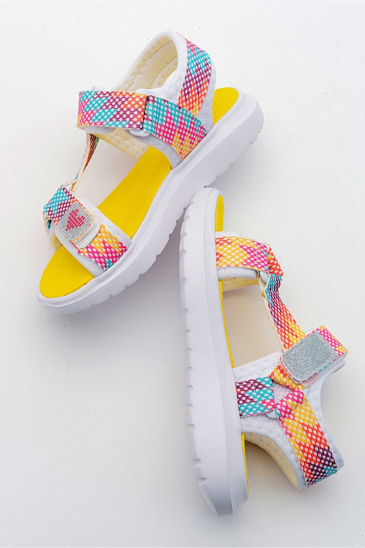 Kız Çocuk Çok Renkli Anatomik Hafif Spor Sandalet - Görsel 5