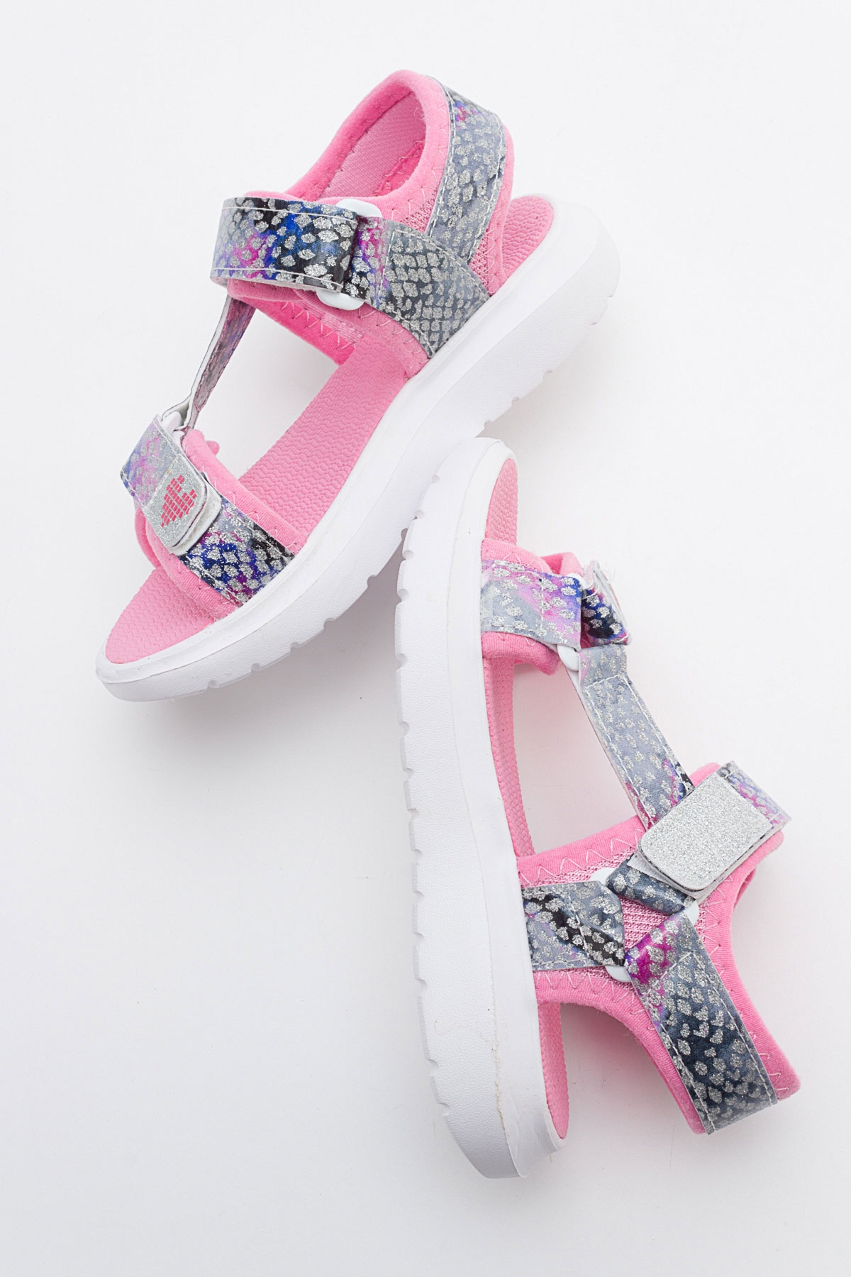 Kız Çocuk Gümüş Anatomik Hafif Spor Sandalet - Görsel 5