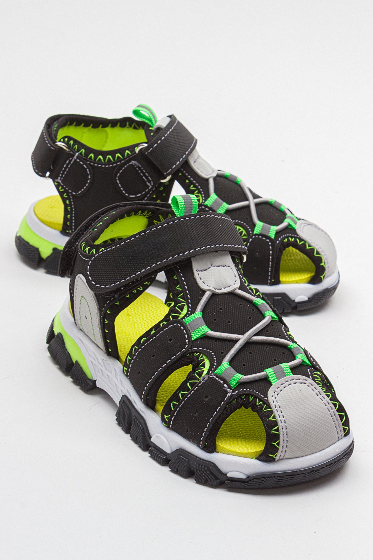 Erkek Çocuk Siyah Anatomik Outdoor Sandalet - Görsel 3