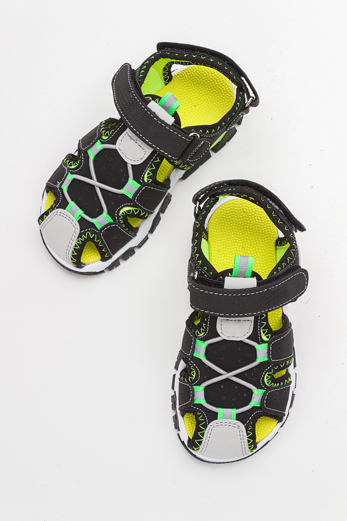 Erkek Çocuk Siyah Anatomik Outdoor Sandalet - Görsel 4