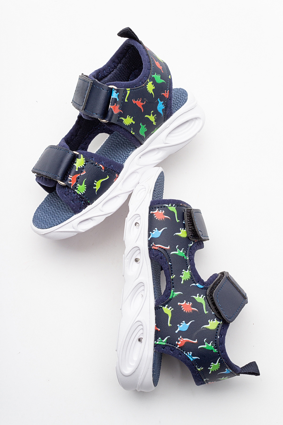 Erkek Çocuk Lacivert Işıklı Anatomik Hafif Spor Sandalet - Görsel 5