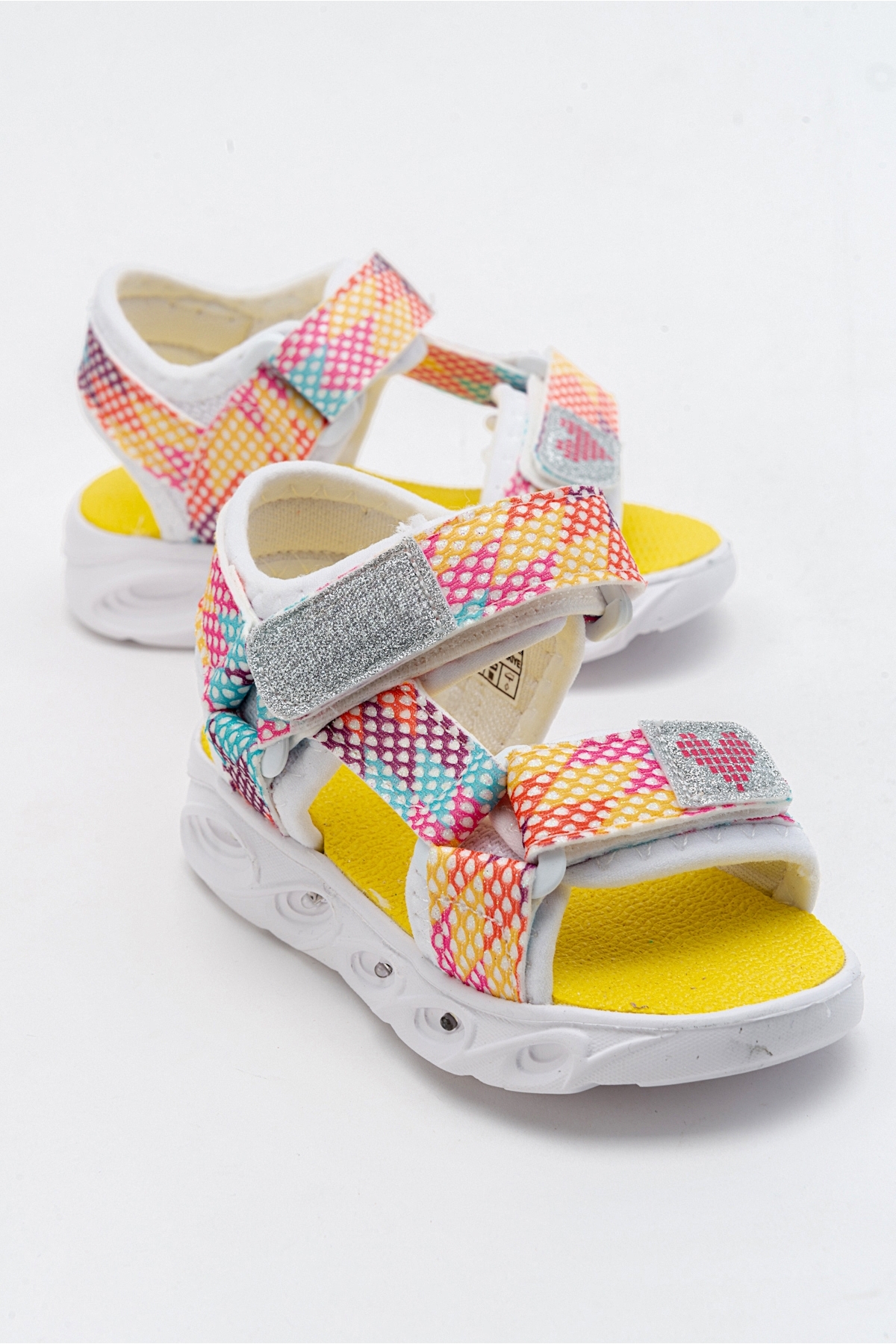 Kız Çocuk Çok Renkli Işıklı Anatomik Hafif Spor Sandalet - Görsel 2