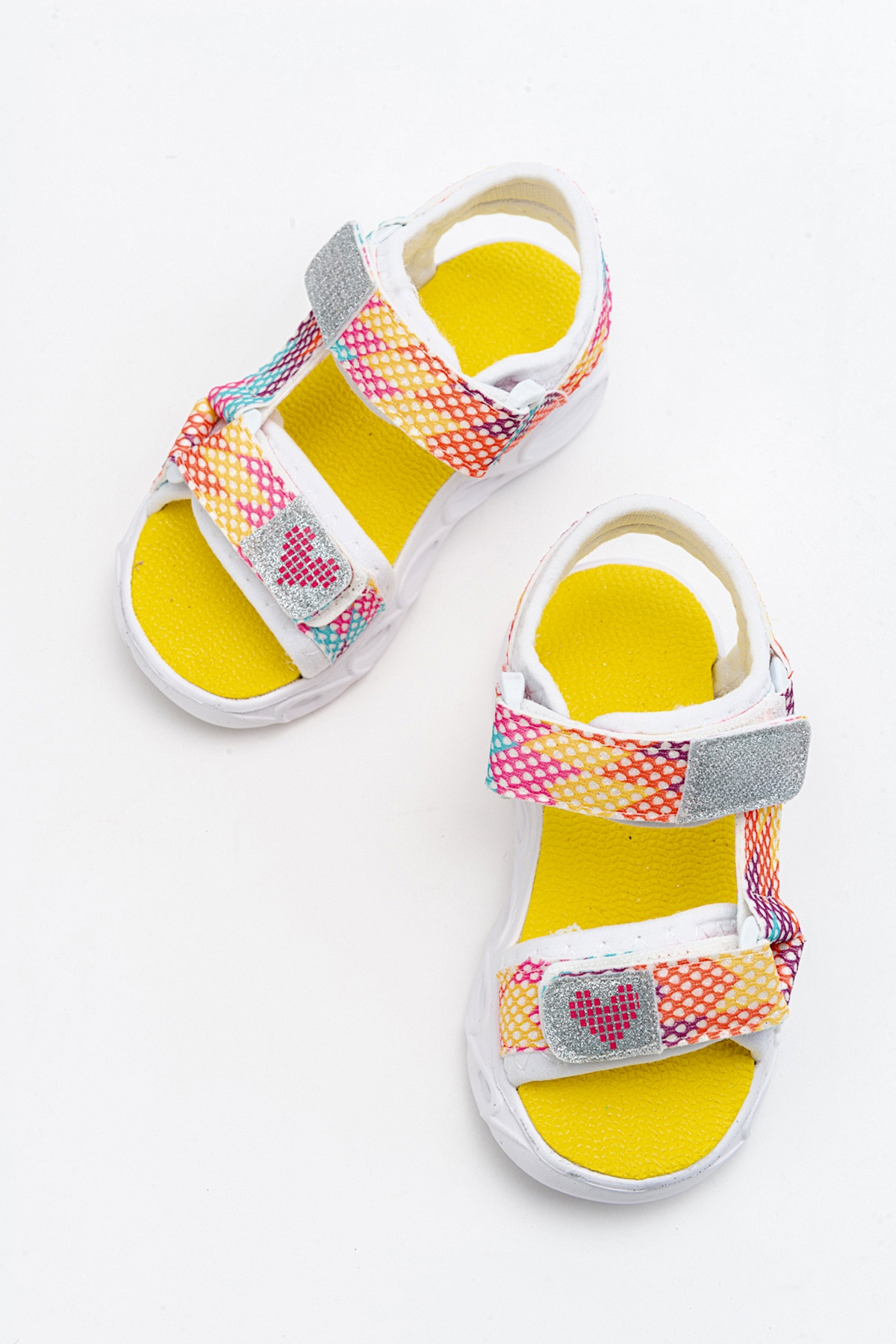 Kız Çocuk Çok Renkli Işıklı Anatomik Hafif Spor Sandalet - Görsel 4