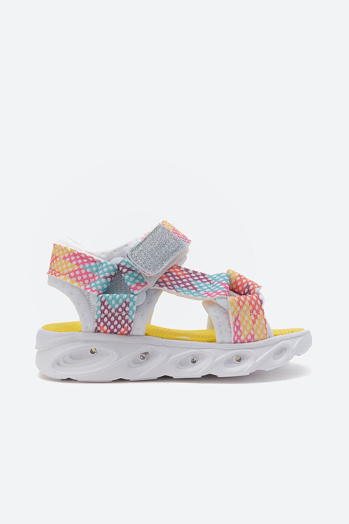 Kız Çocuk Çok Renkli Işıklı Anatomik Hafif Spor Sandalet - Görsel 6