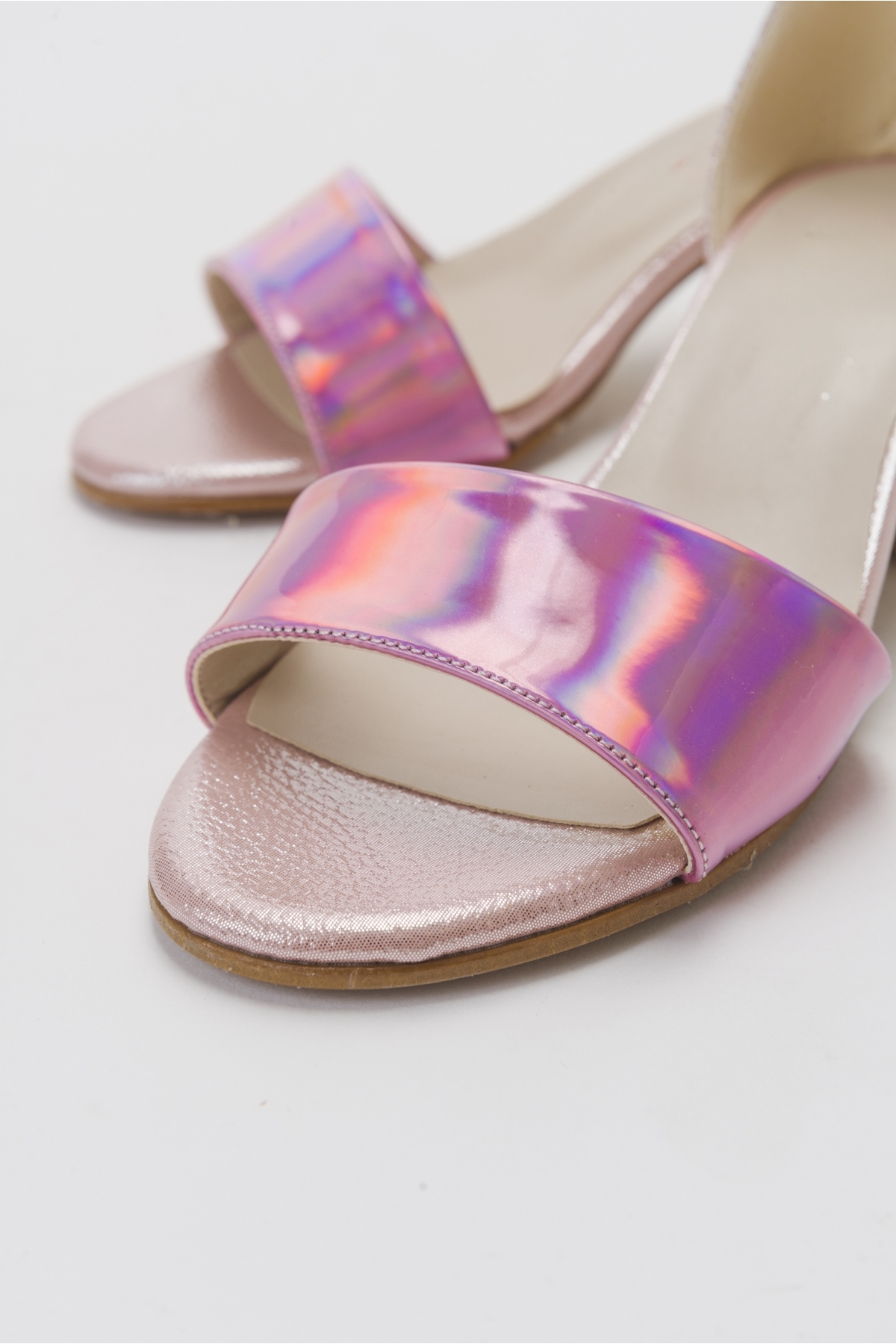 Kız Çocuk Pudra Topuklu Abiye Ayakkabı - Görsel 3