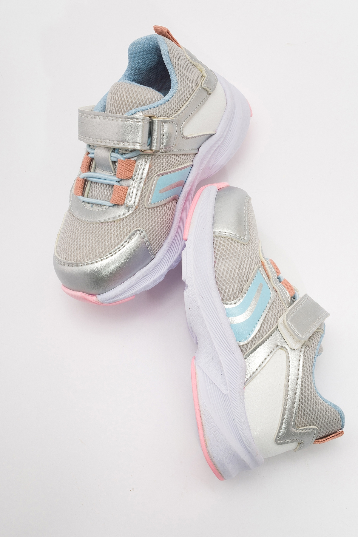 Kız Çocuk Gümüş Günlük Spor Ayakkabı - Görsel 5