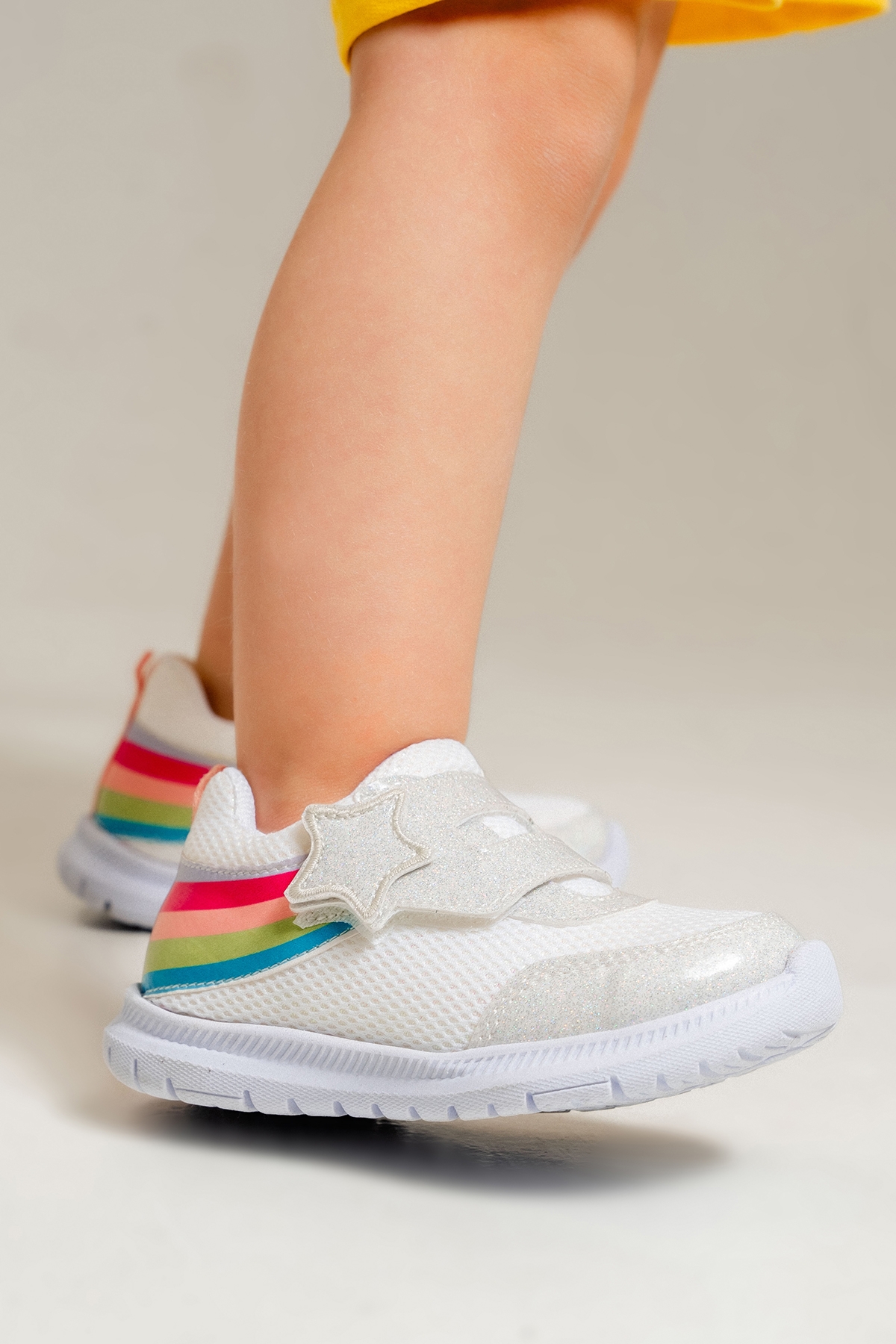 Kız Çocuk Beyaz Günlük Spor Ayakkabı - Görsel 2