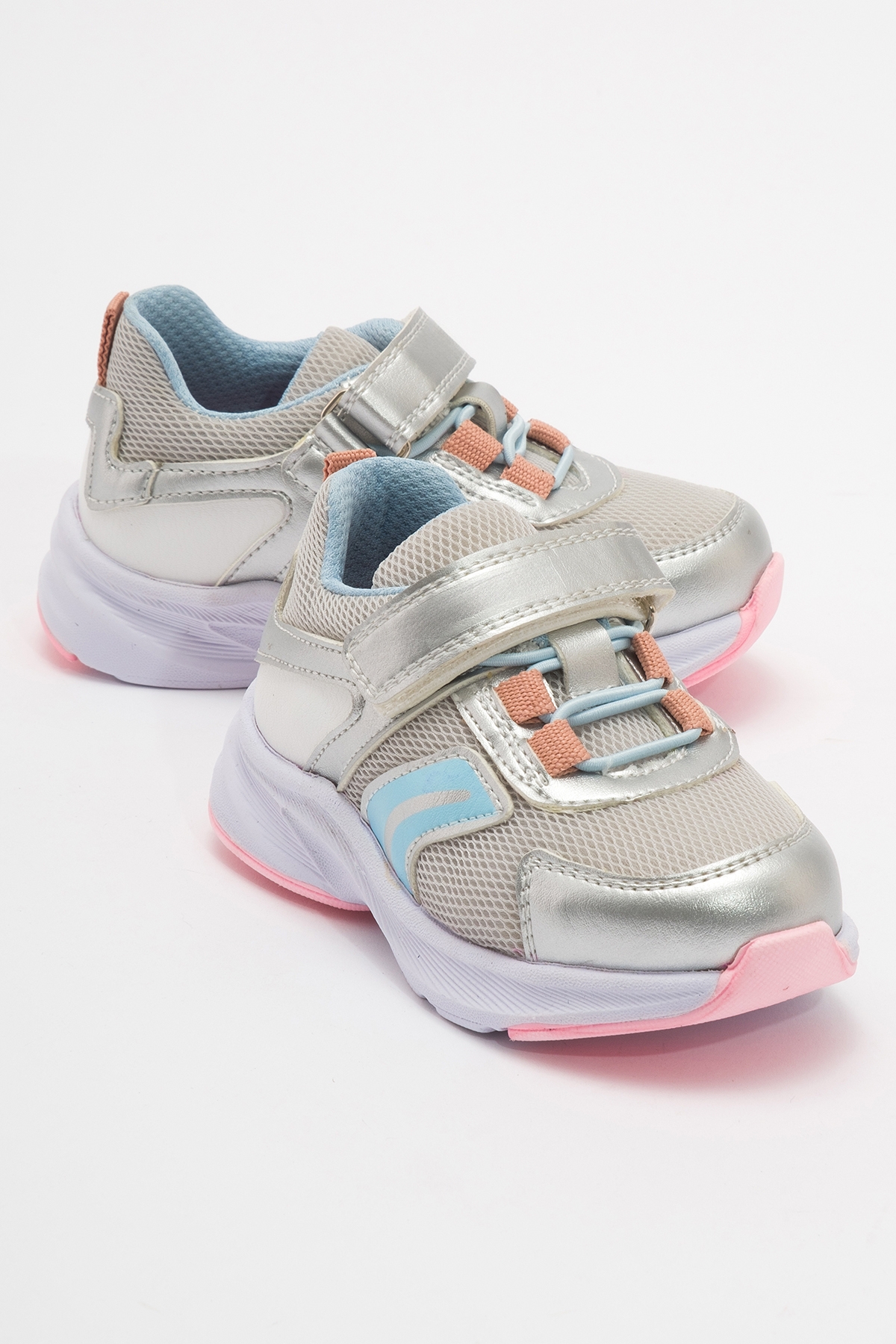 Kız Çocuk Gümüş Günlük Spor Ayakkabı - Görsel 2