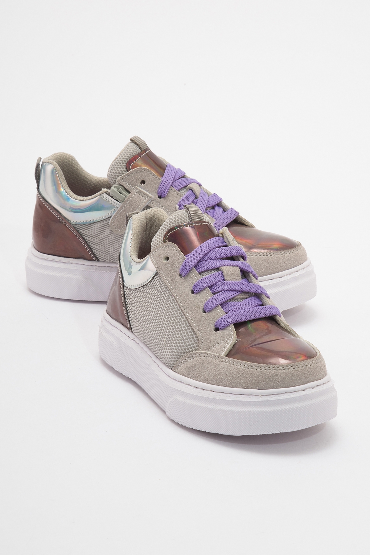 Kız Çocuk Gri Günlük Sneaker Ayakkabı - Görsel 2