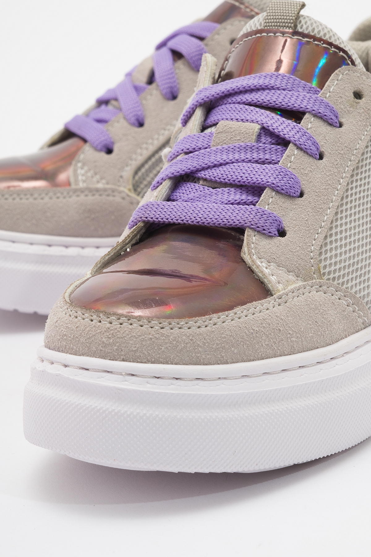 Kız Çocuk Gri Günlük Sneaker Ayakkabı - Görsel 3