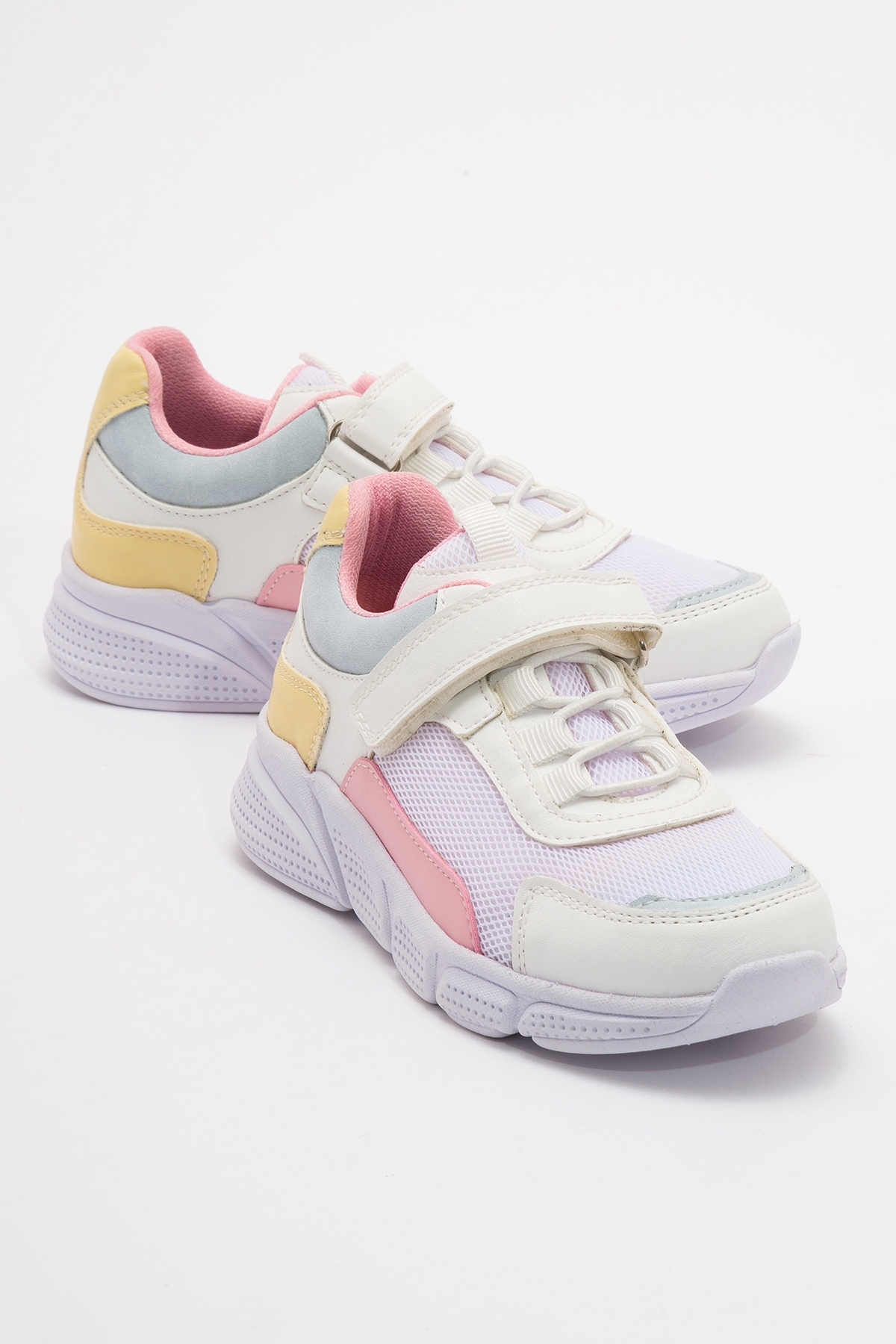 Kız Çocuk Beyaz-Pudra Günlük Spor Ayakkabı - Görsel 3