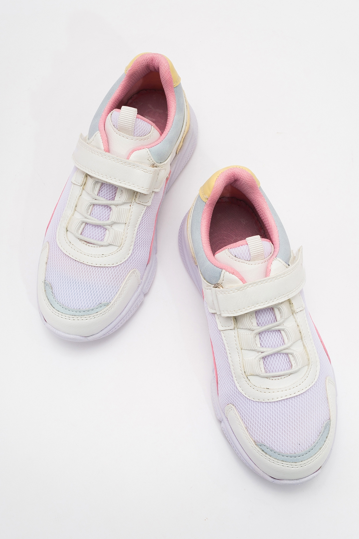 Kız Çocuk Beyaz-Pudra Günlük Spor Ayakkabı - Görsel 4