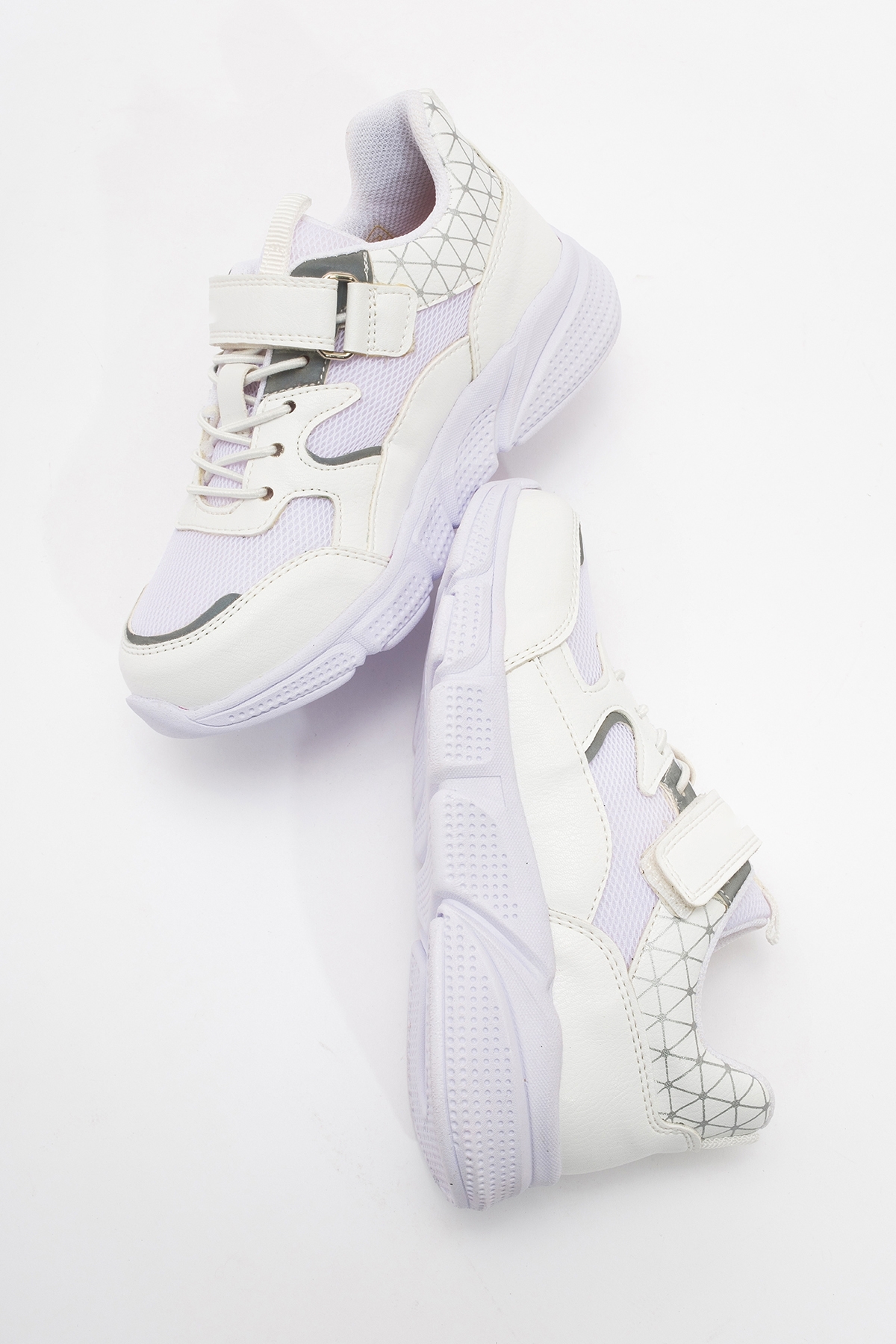 Unisex Çocuk Beyaz Günlük Spor Ayakkabı - Görsel 5