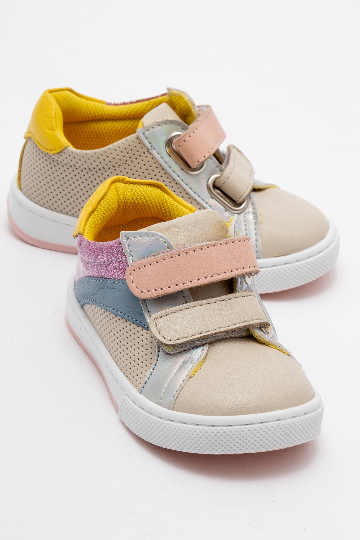 Kız Çocuk Bej Hakiki Deri Anatomik Günlük Ayakkabı - Görsel 2