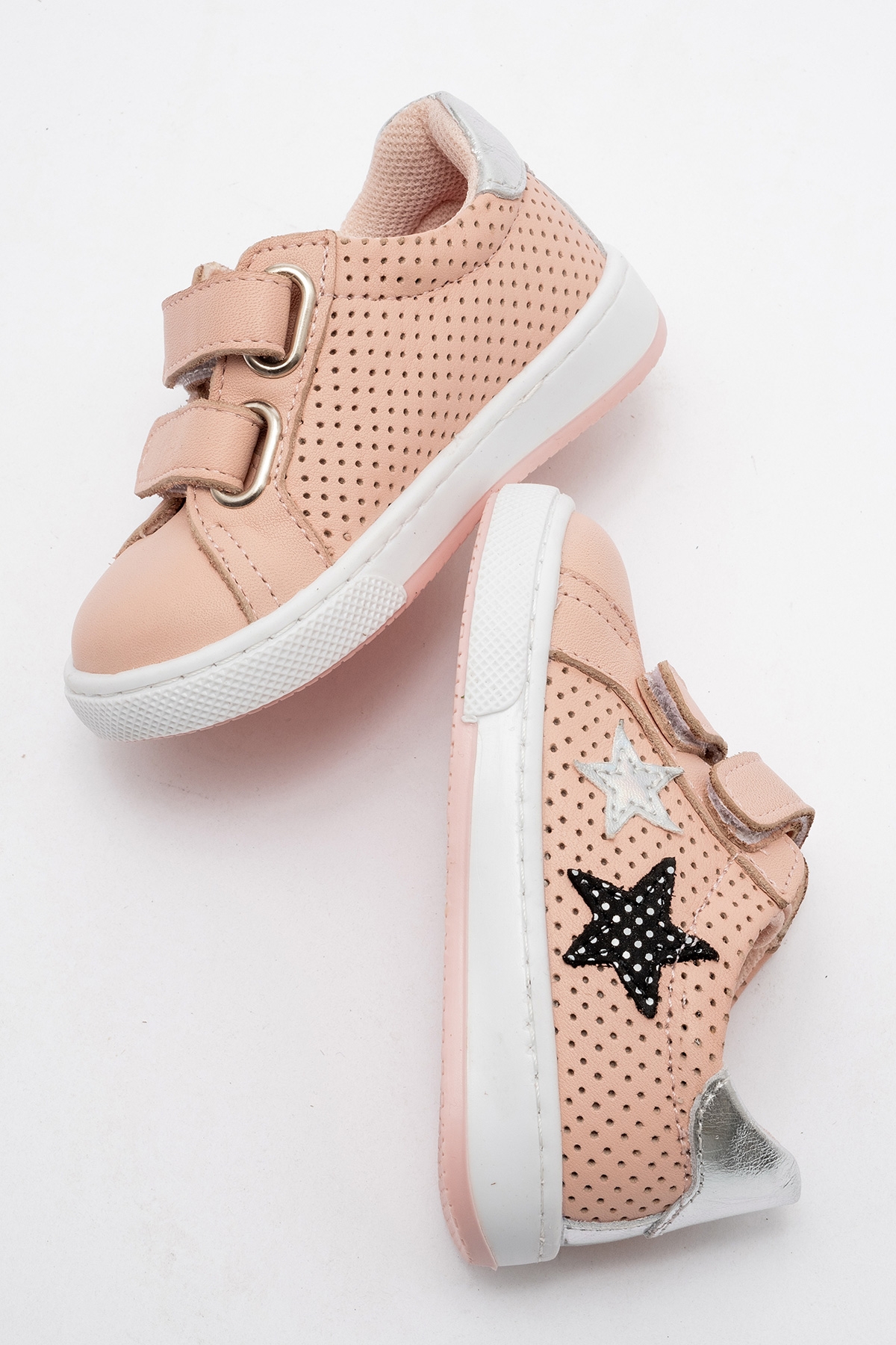 Kız Çocuk Pudra Hakiki Deri Anatomik Günlük Ayakkabı - Görsel 5