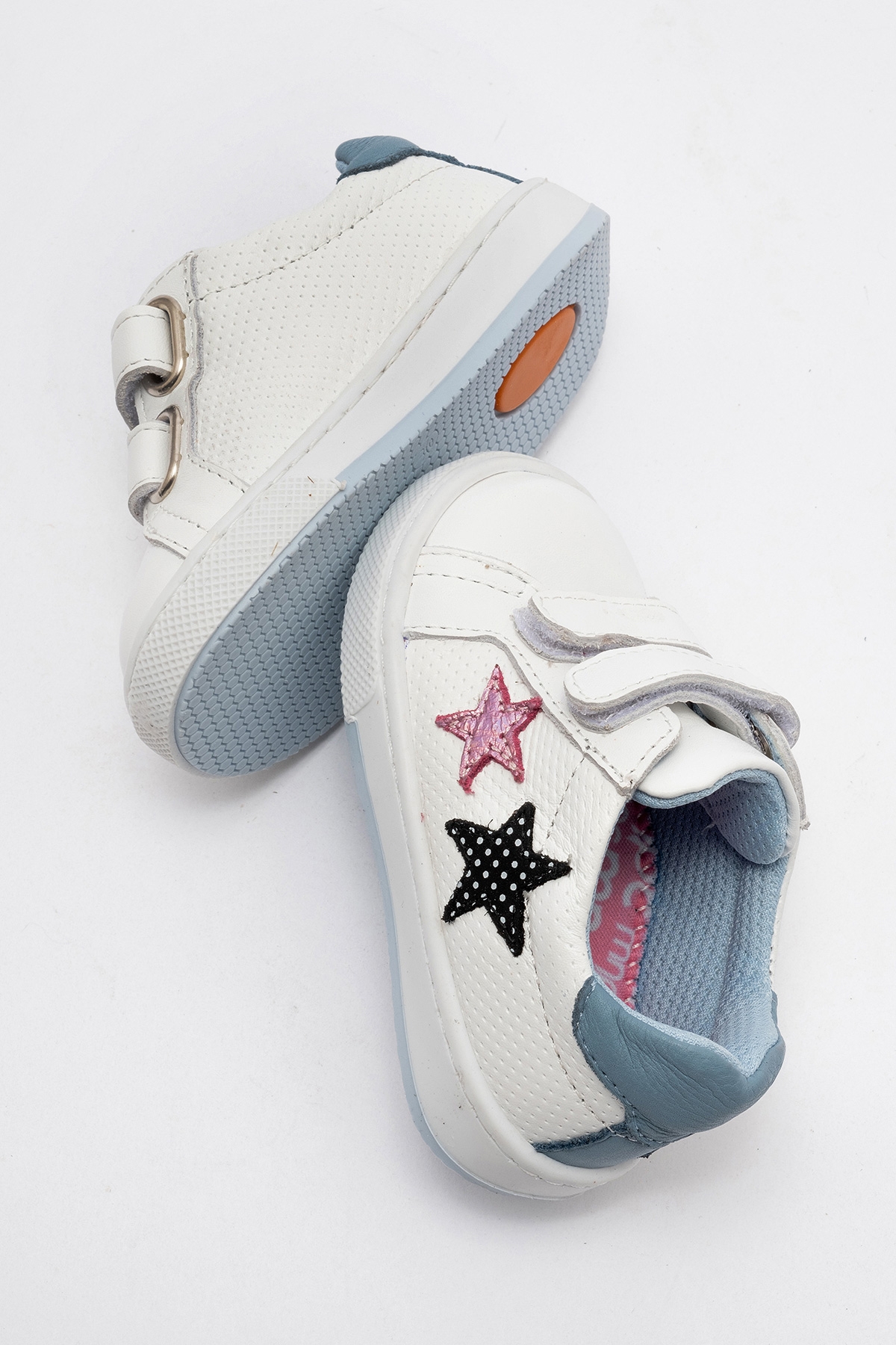 Kız Çocuk Beyaz Hakiki Deri Anatomik Günlük Ayakkabı - Görsel 5