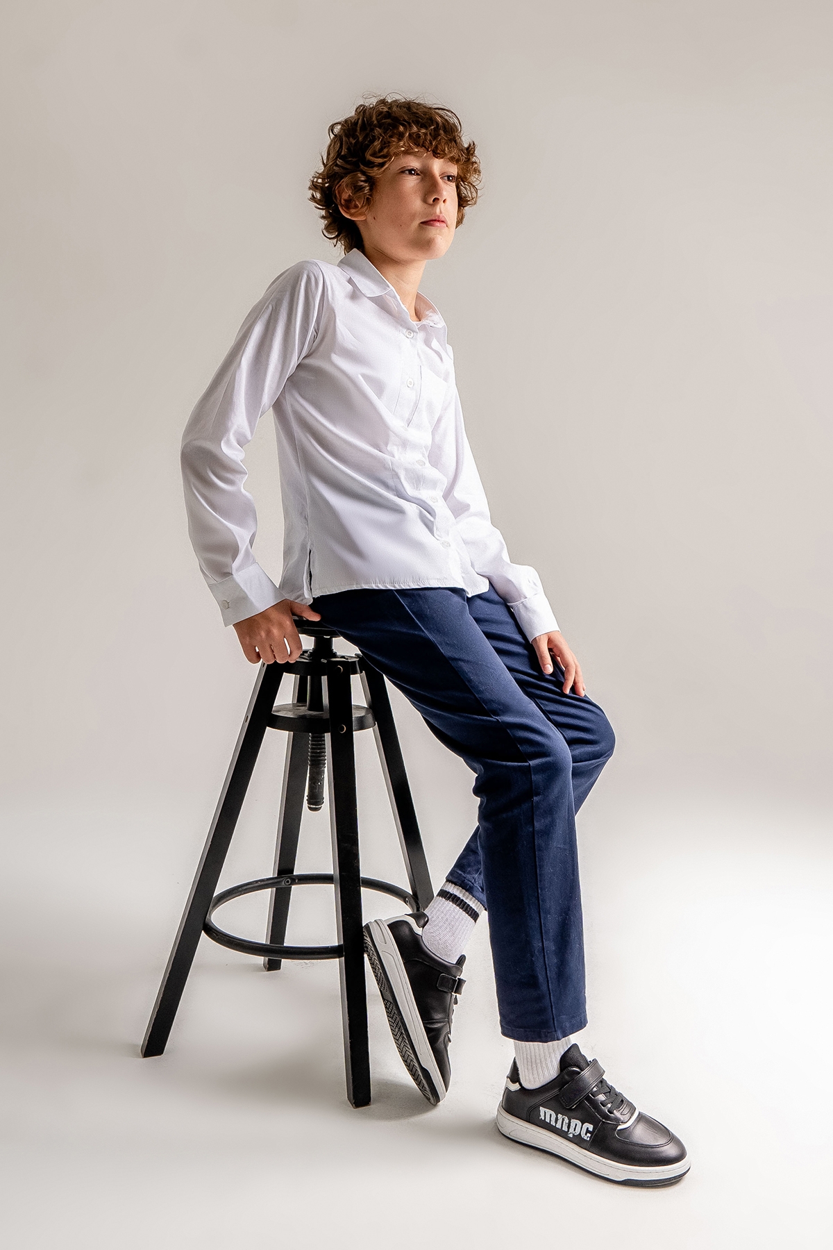 Erkek Çocuk Siyah Hakiki Deri Anatomik Günlük Ayakkabı - Görsel 3