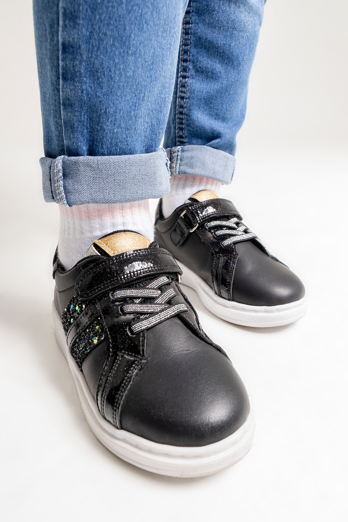 Kız Çocuk Siyah Hakiki Deri Anatomik Günlük Ayakkabı - Görsel 5