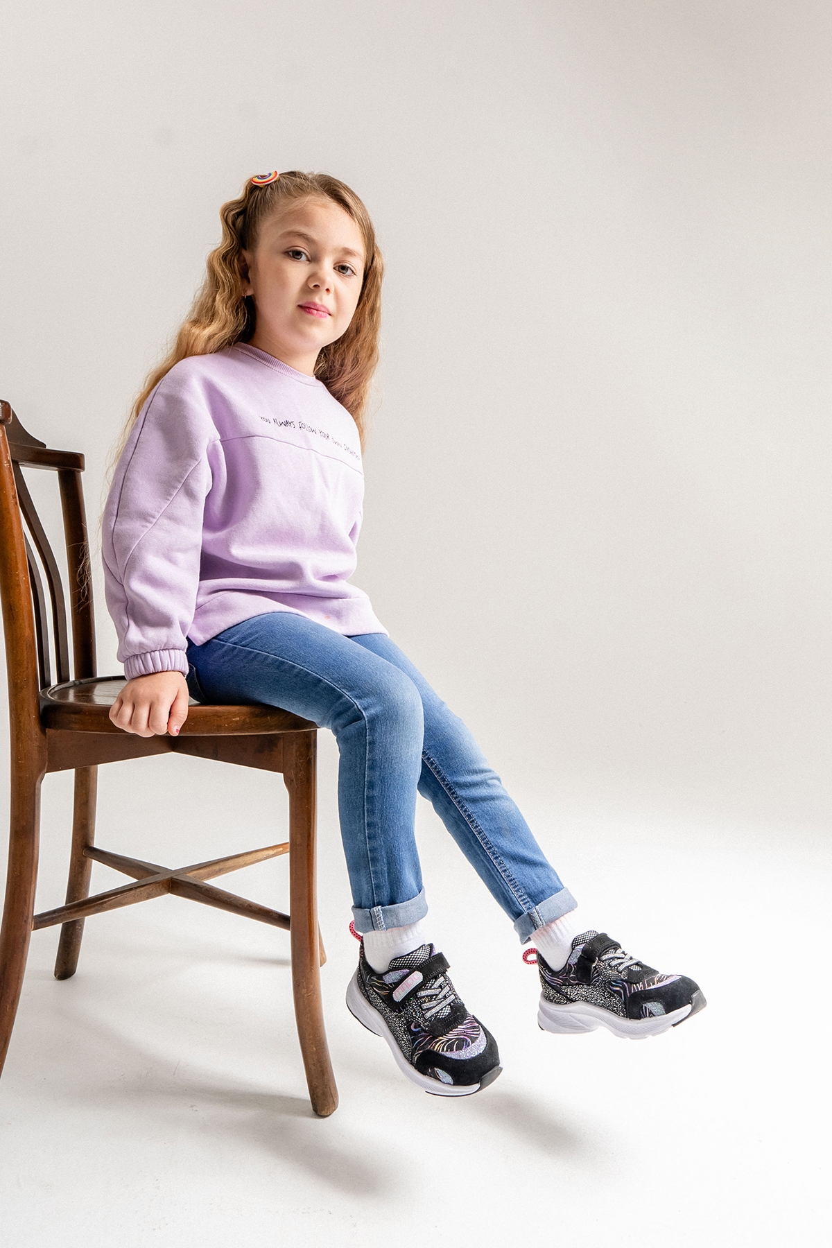 Kız Çocuk Siyah Hakiki Deri Anatomik Günlük Ayakkabı - Görsel 3