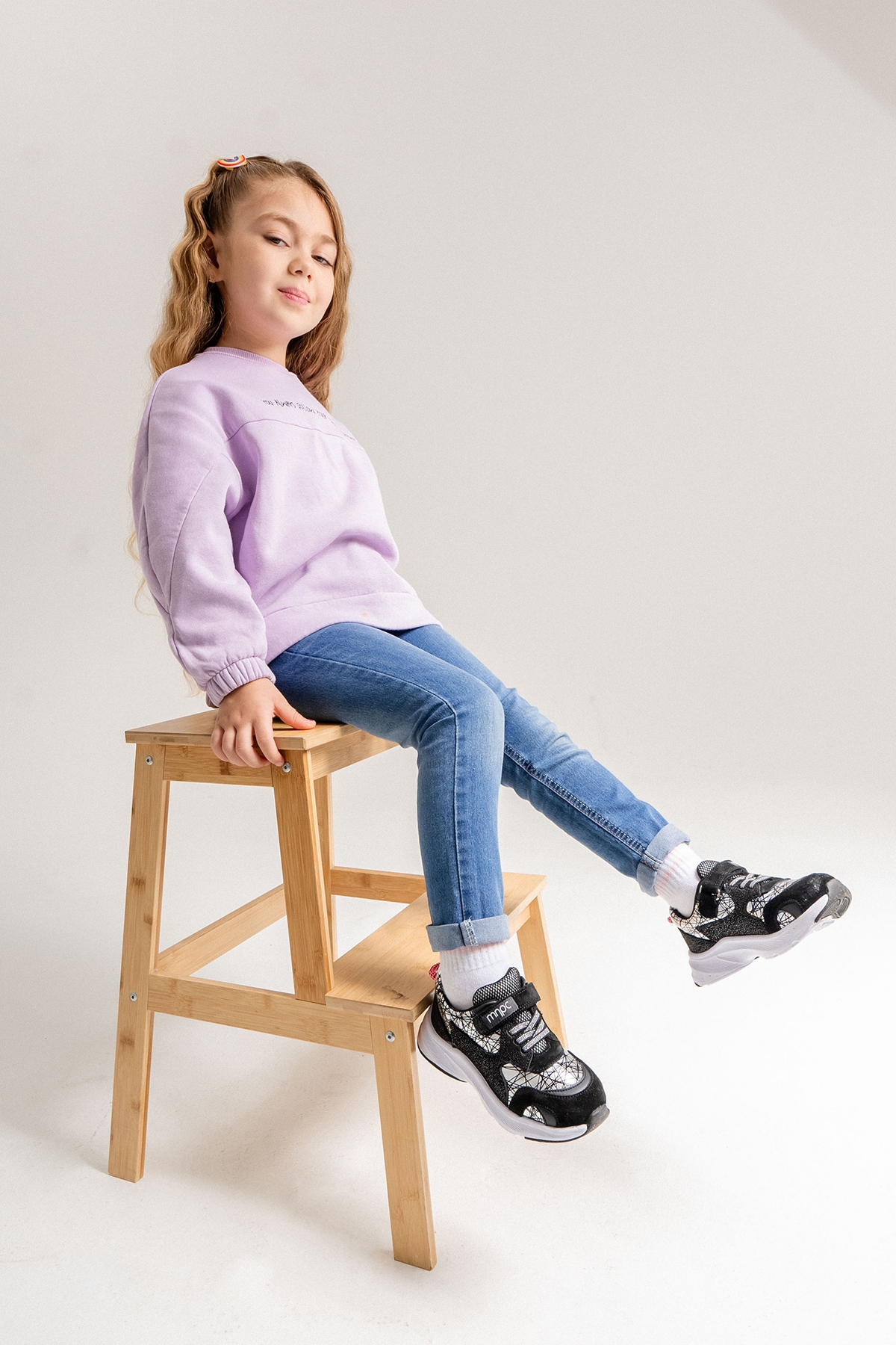 Kız Çocuk Siyah Hakiki Deri Anatomik Günlük Ayakkabı - Görsel 2