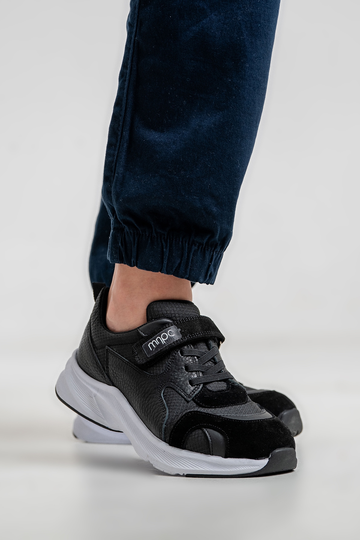 Erkek Çocuk Siyah Hakiki Deri Anatomik Günlük Ayakkabı - Görsel 4