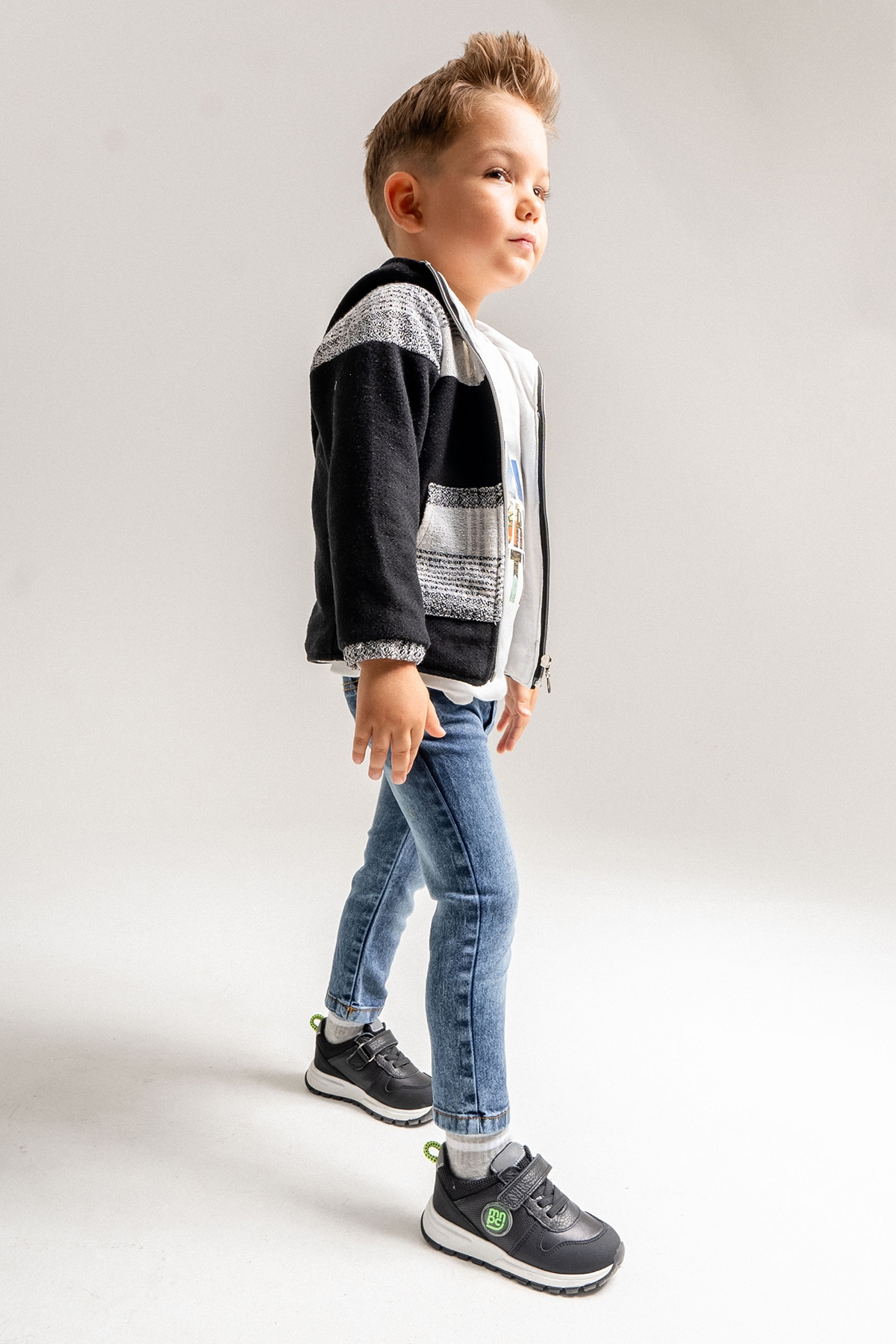 Erkek Çocuk Siyah Hakiki Deri Anatomik Günlük Ayakkabı - Görsel 3